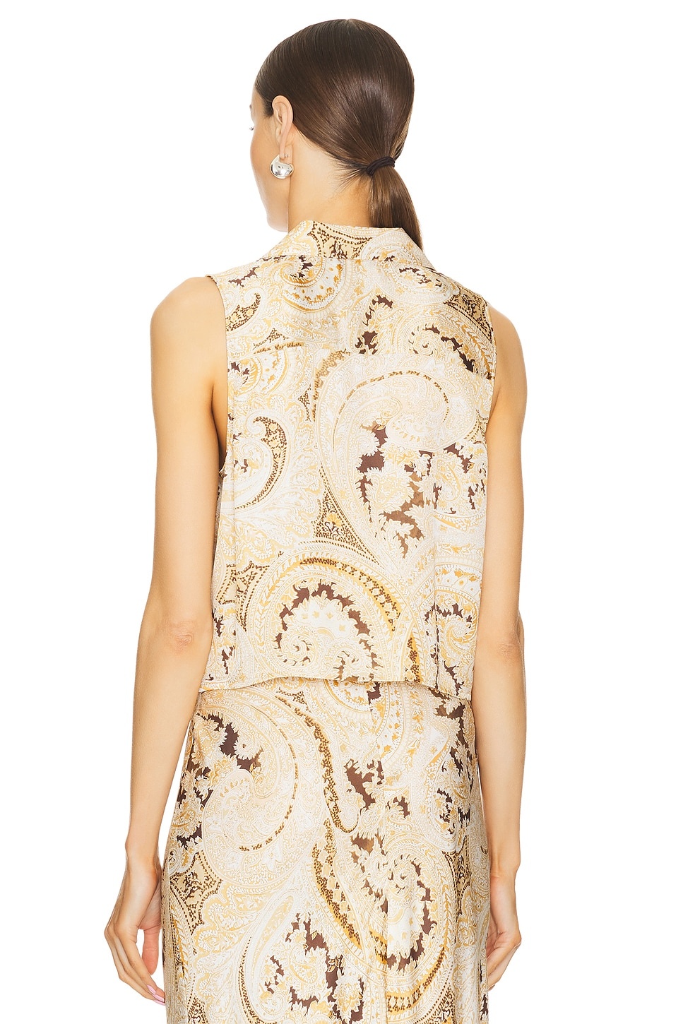 Amos Sleeveless Tie Blouse - 3