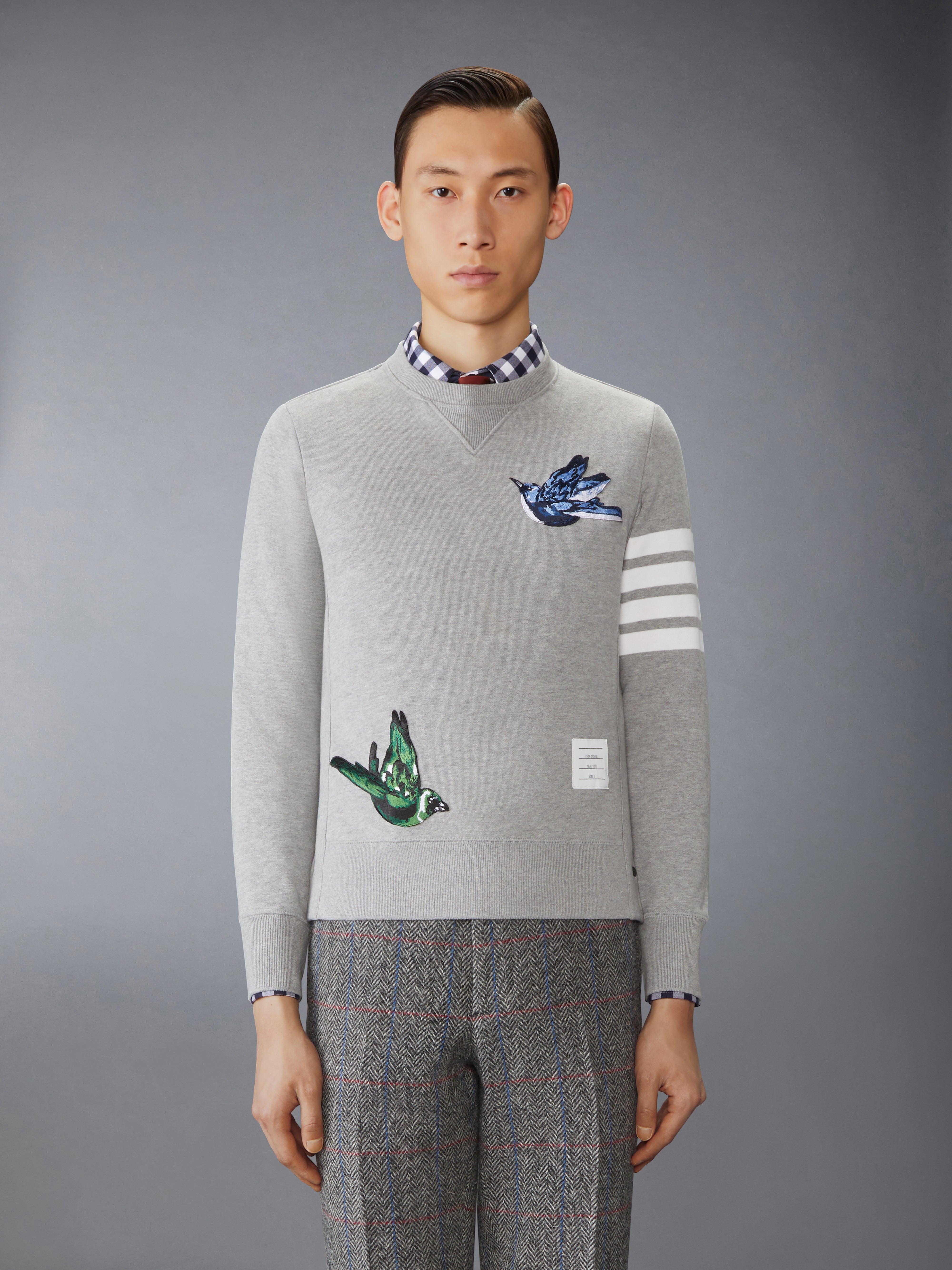 LOOPBACK BIRD PATCHES 4-BAR SWEATSHIRT - 2