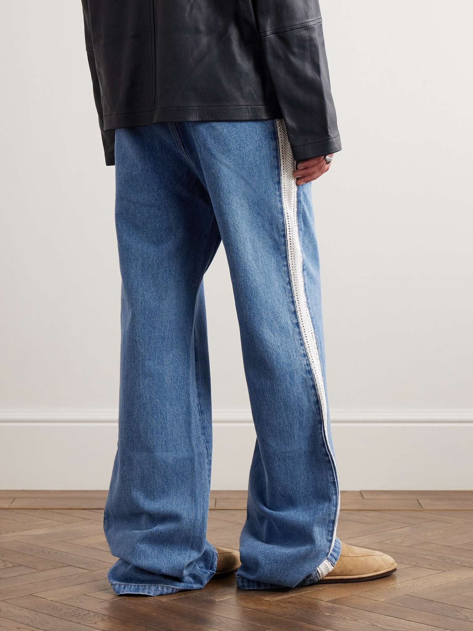 Eternity Straight-Leg Crochet-Trimmed Jeans - 4