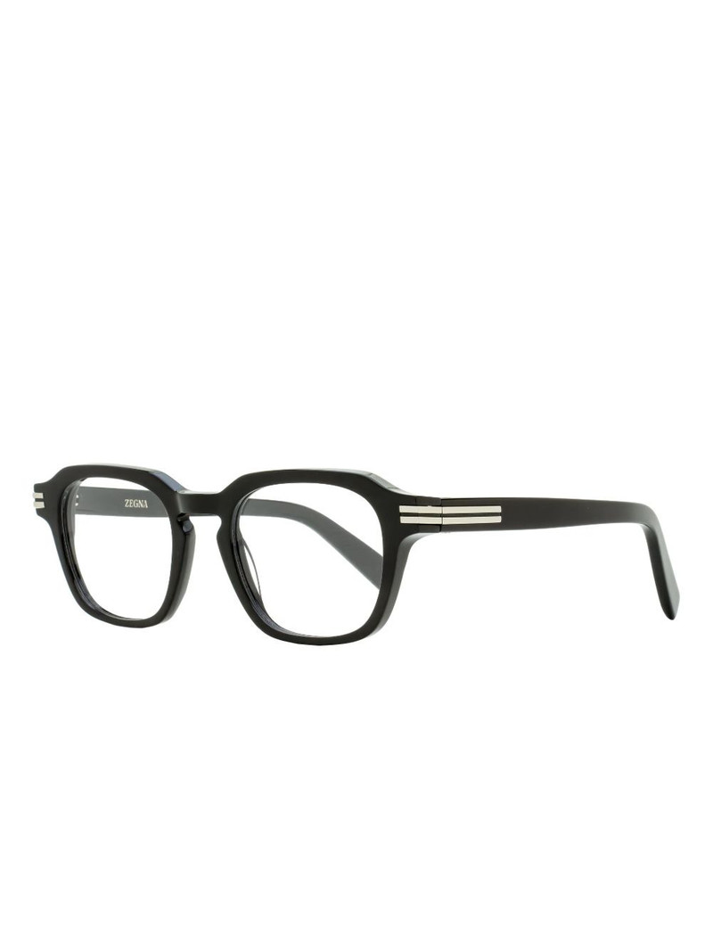 ZEGNA keyhole-bridge rectangular glasses outlook