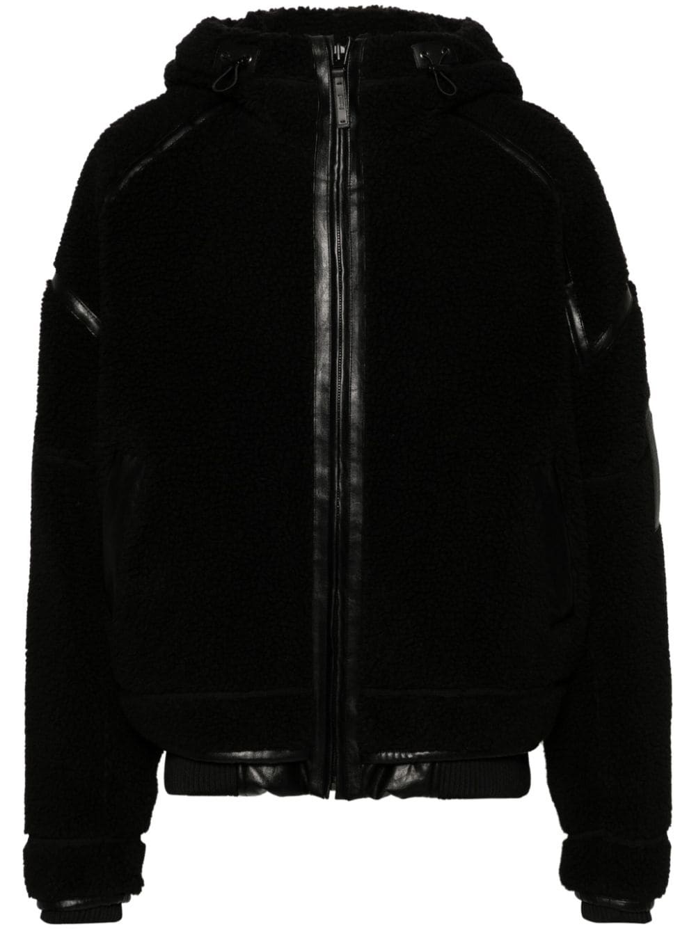 faux-shearling hooded jacket - 1