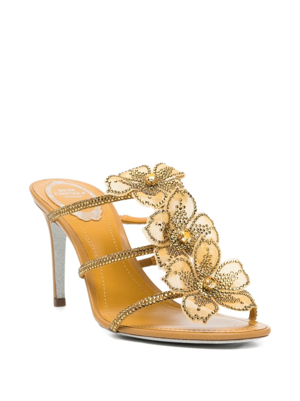 80mm peach-flower sandals - 2