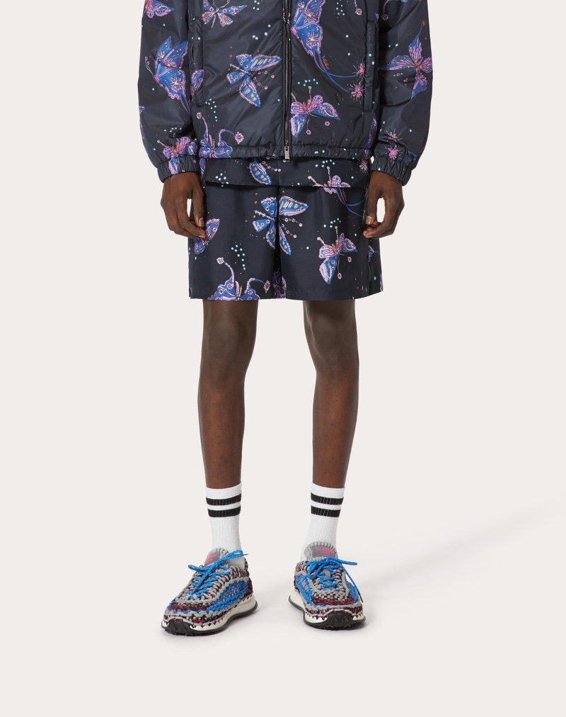 SILK BERMUDA SHORTS WITH VALENTINO UTOPIA BUTTERFLY PRINT 3