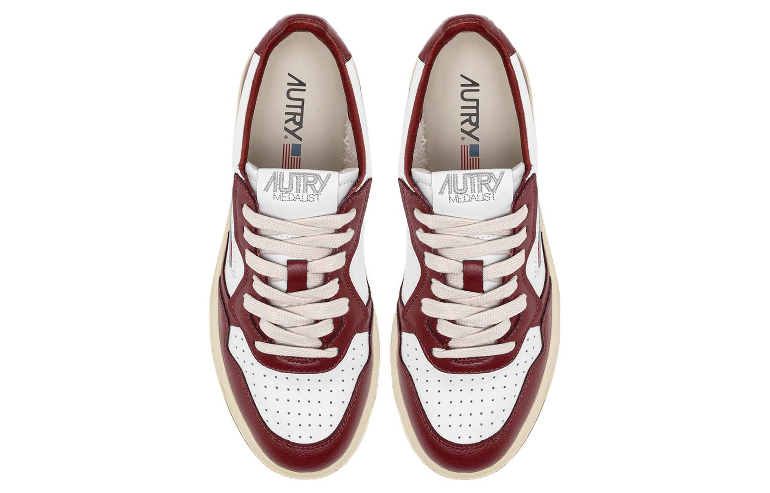 AUTRY Medalist Low Bicolor 'White Burgundy' AULM-WB35 - 3