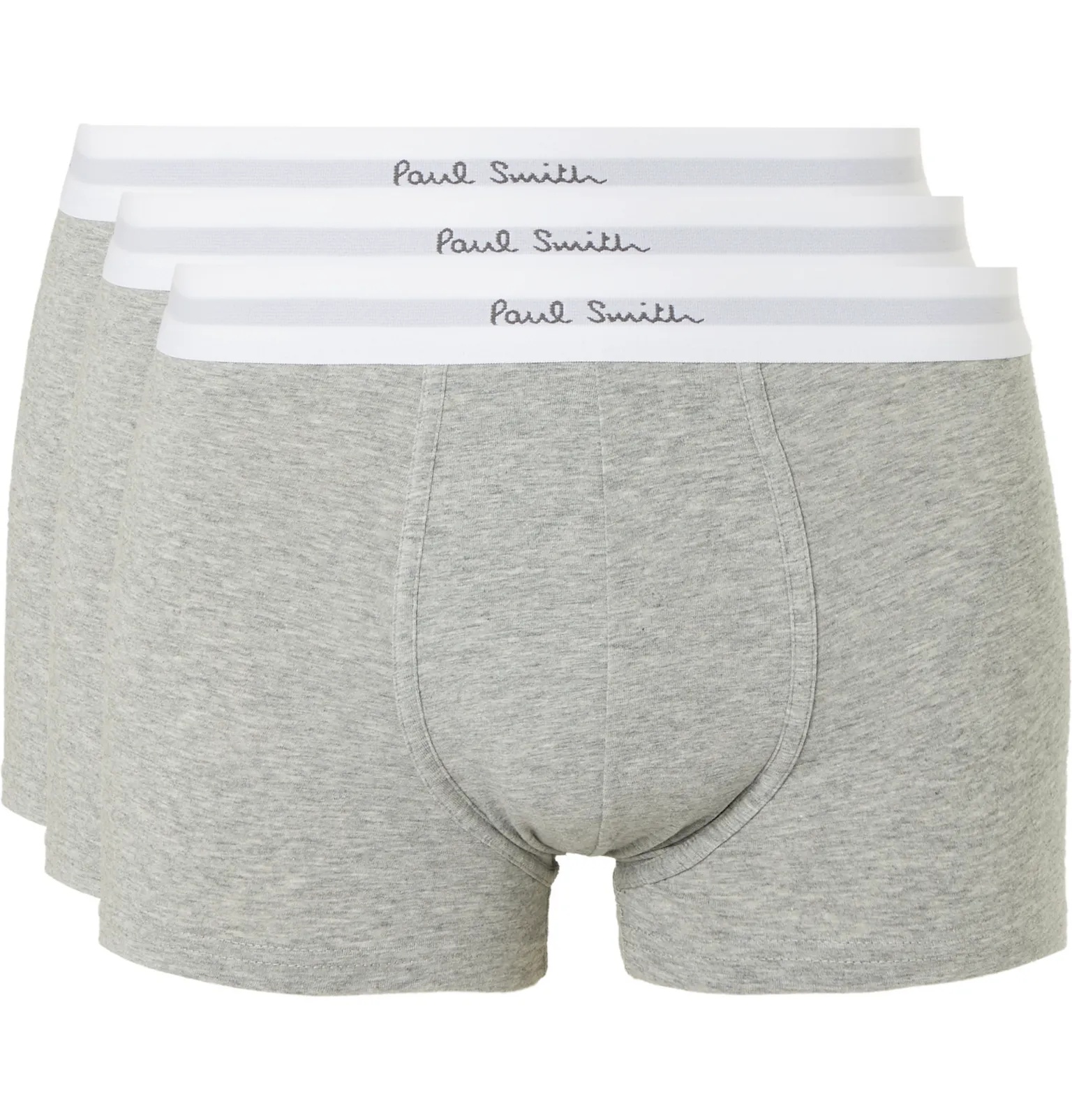 Three-Pack Mélange Stretch-Cotton Boxer Briefs - 1