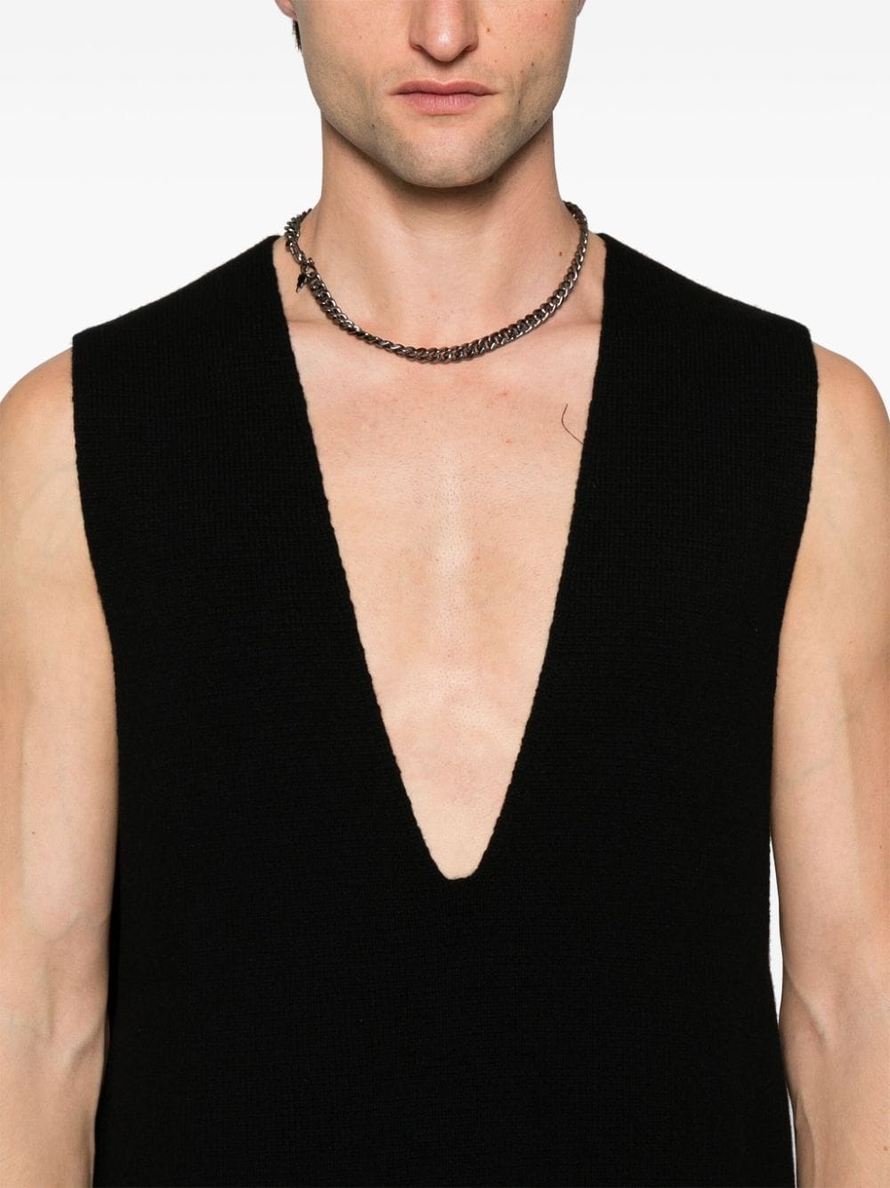 V Tank fine-knit vest - 5