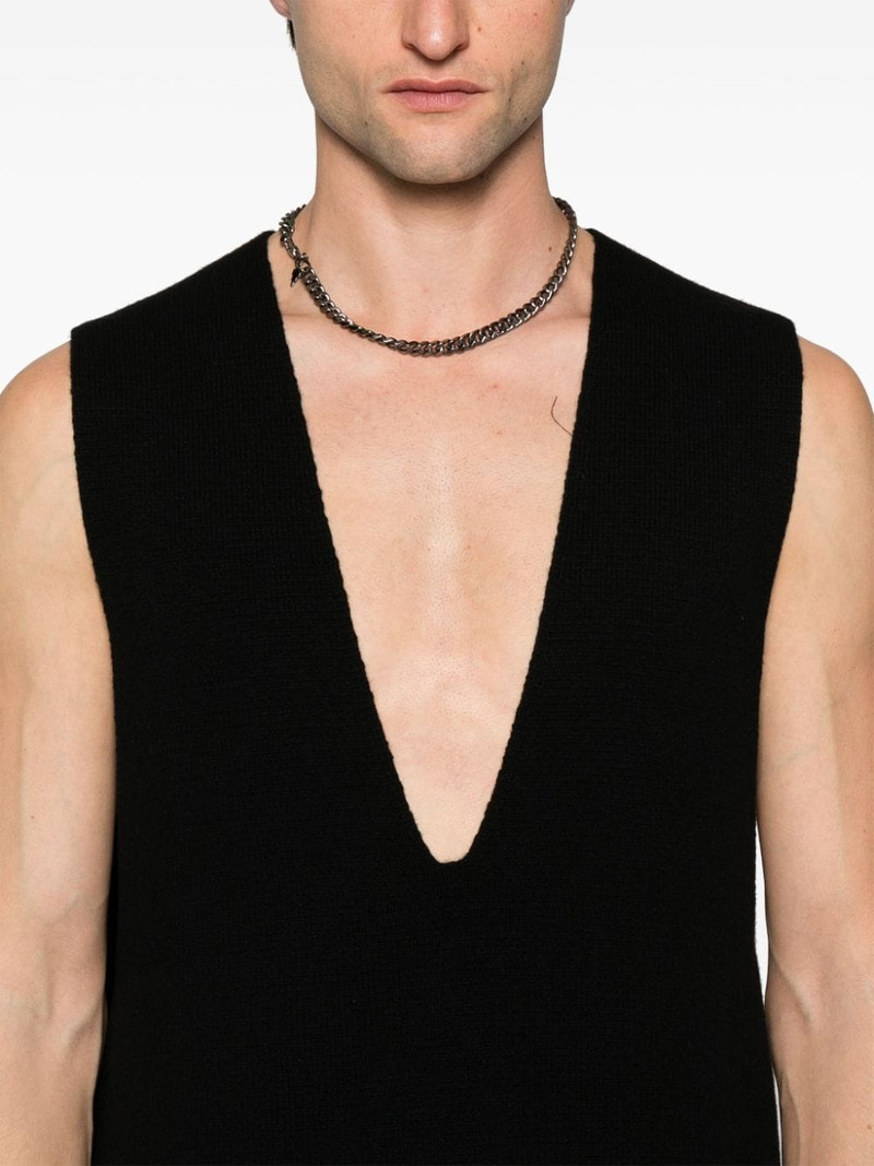 V Tank fine-knit vest 5