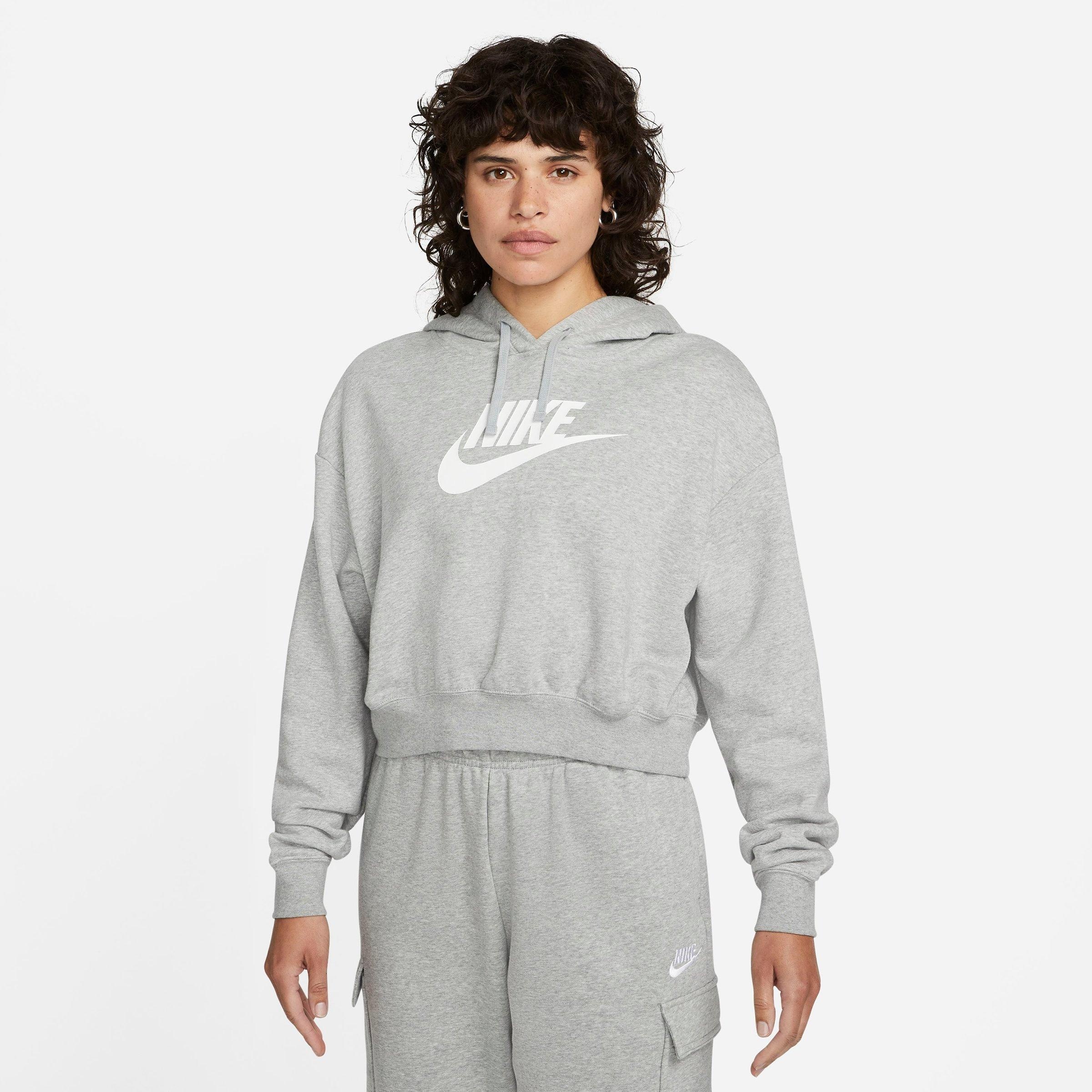 WOMEN'S NIKE SPORTSWEAR CLUB FLEECE CROP HOODIE - 1