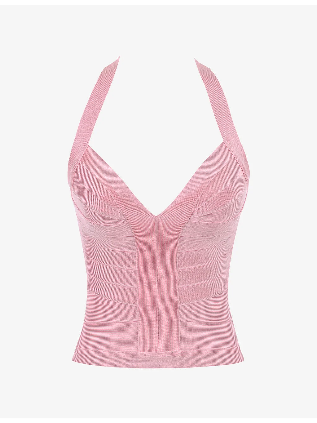 The Contour Halter-Neck Stretch-Woven Top - 1
