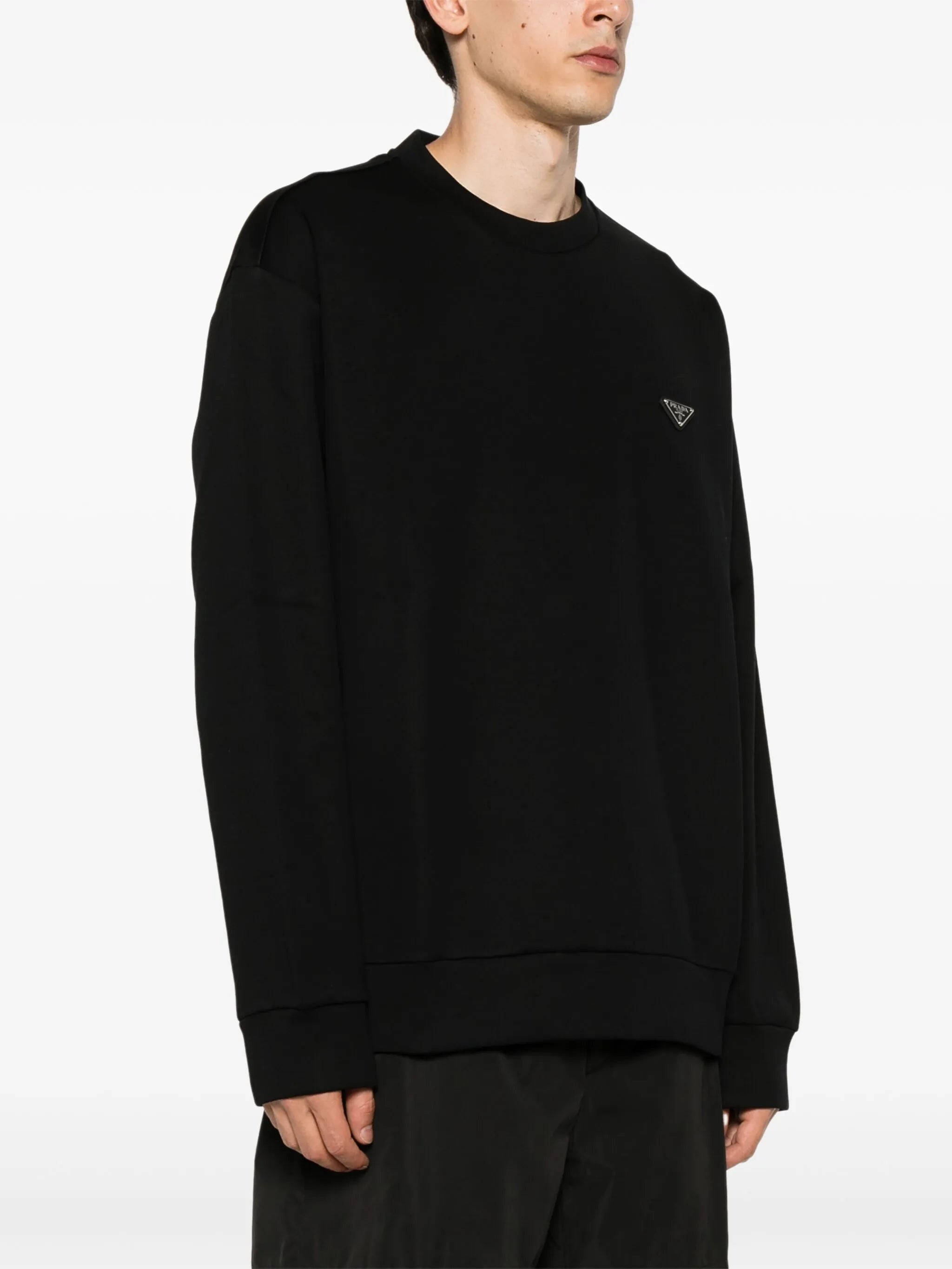 Triangle-logo Cotton Sweatshirt - 3