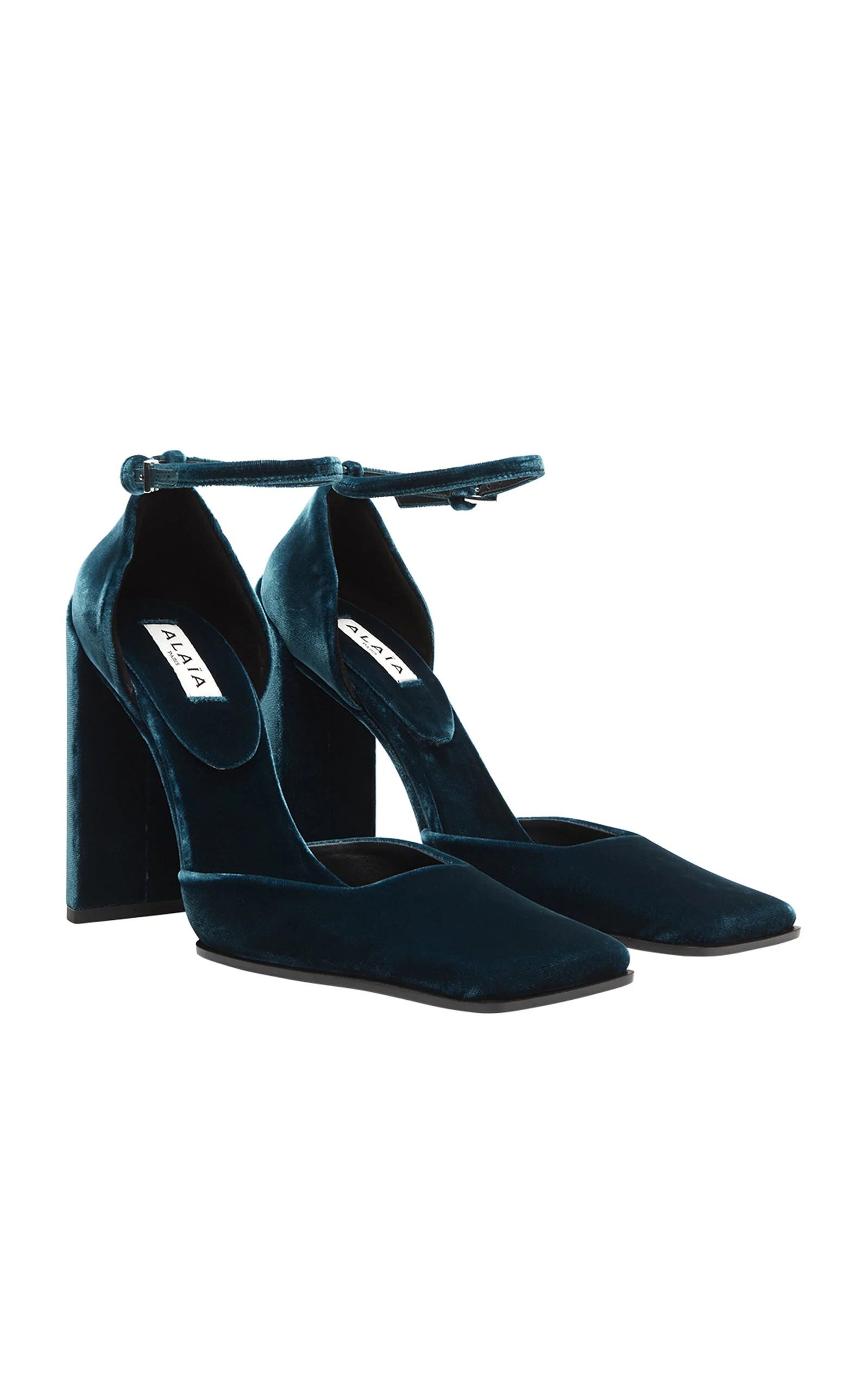 Velvet d'Orsay Pumps blue - 1