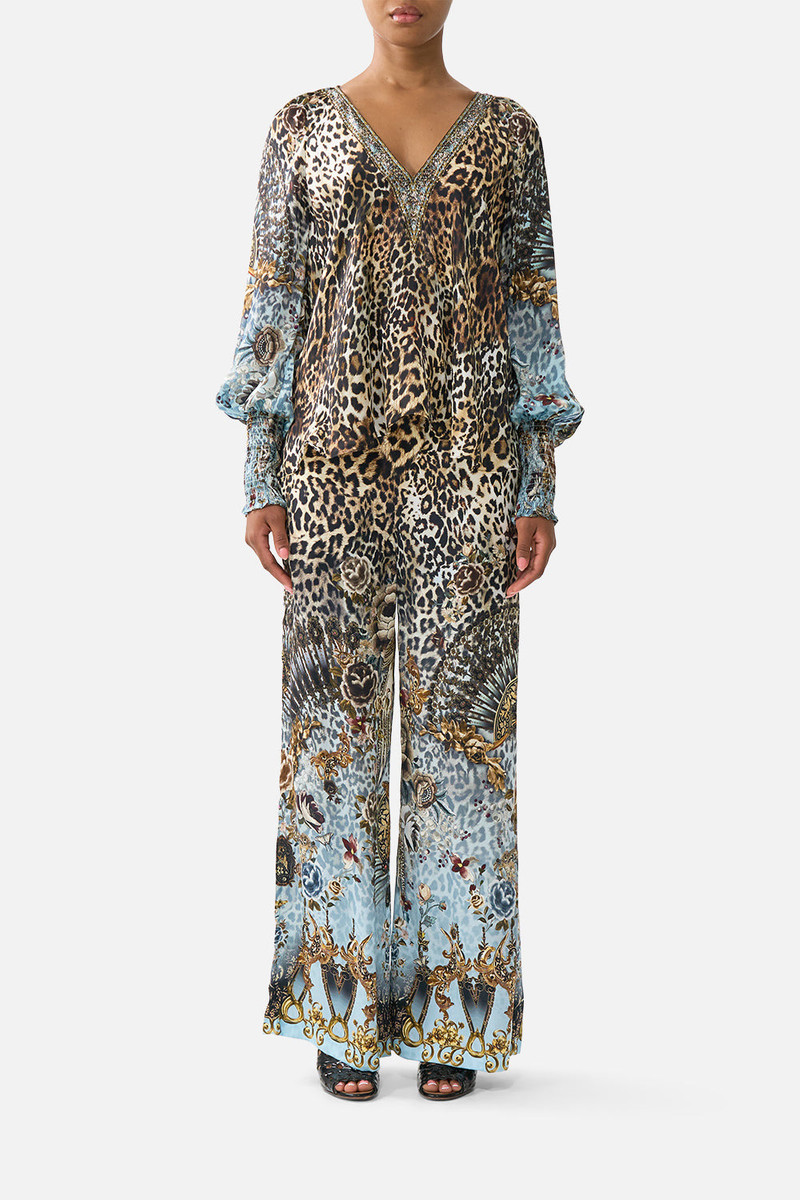 CAMILLA SHIRRED CUFF BLOUSE outlook
