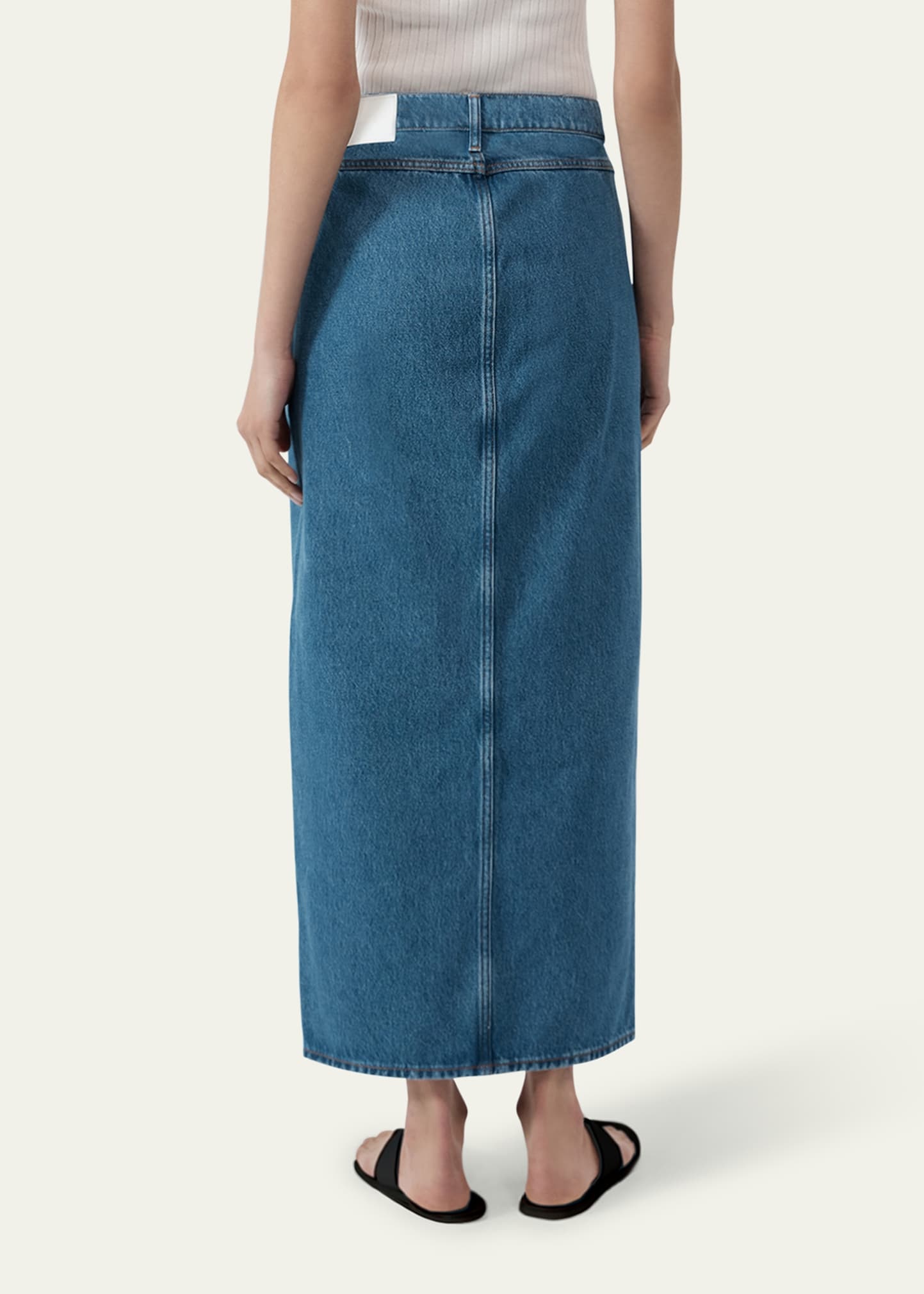 Denim Maxi Skirt - 3