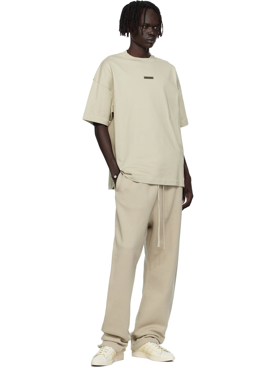 Taupe Relaxed Fleece Sweatpants - 4