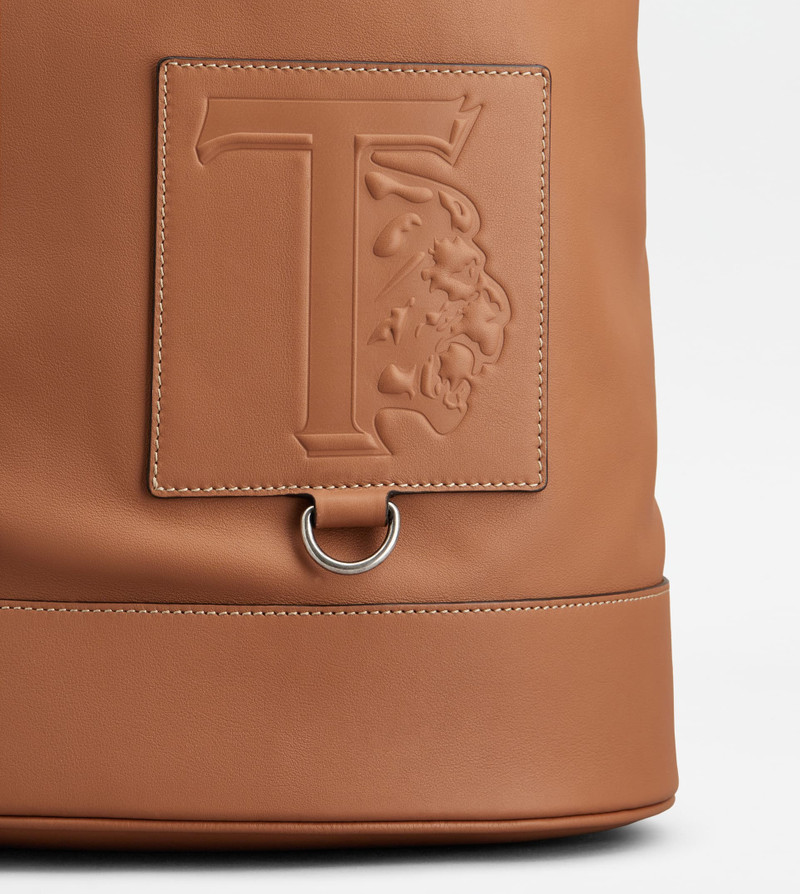 BAG IN LEATHER MEDIUM - BROWN 5