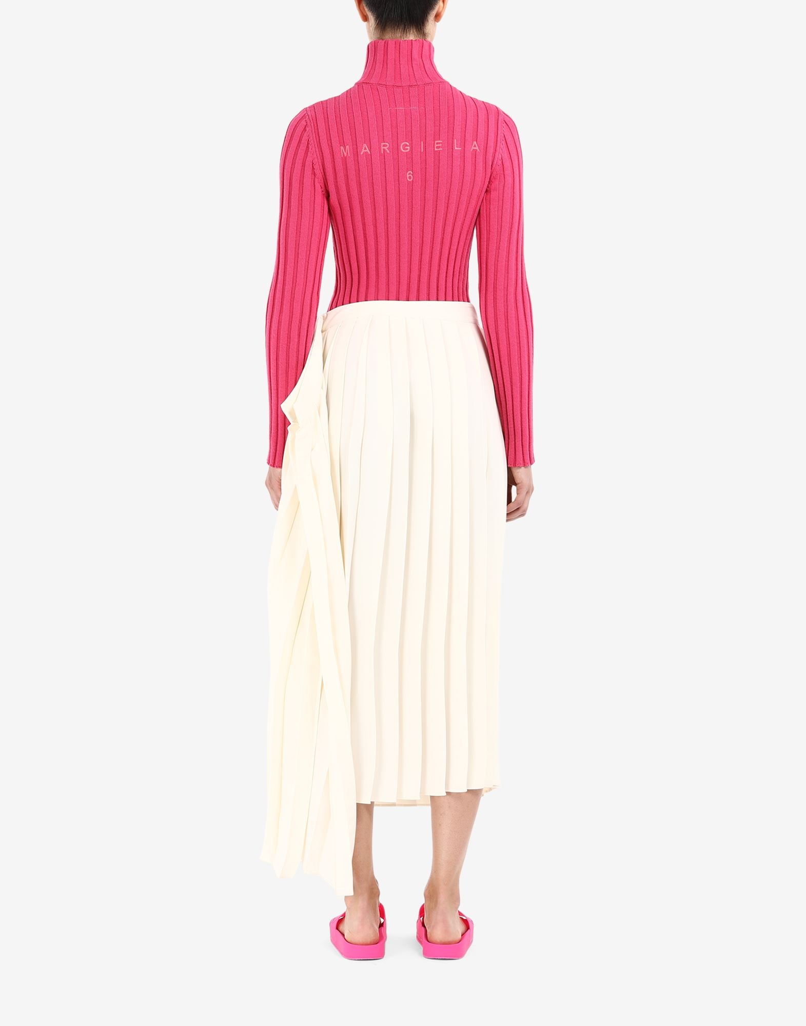 Asymmetric pleated skirt - 4