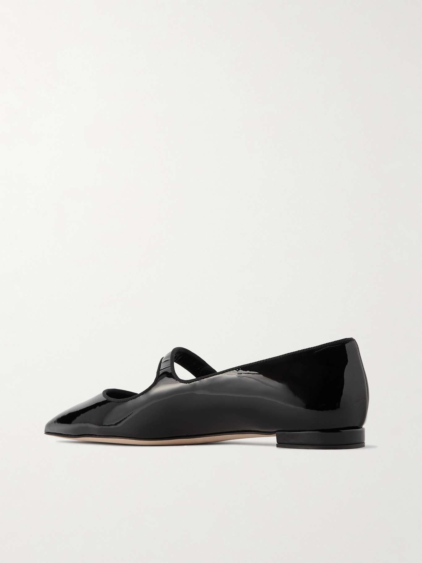 Campari grosgrain-trimmed patent-leather ballet flats - 3