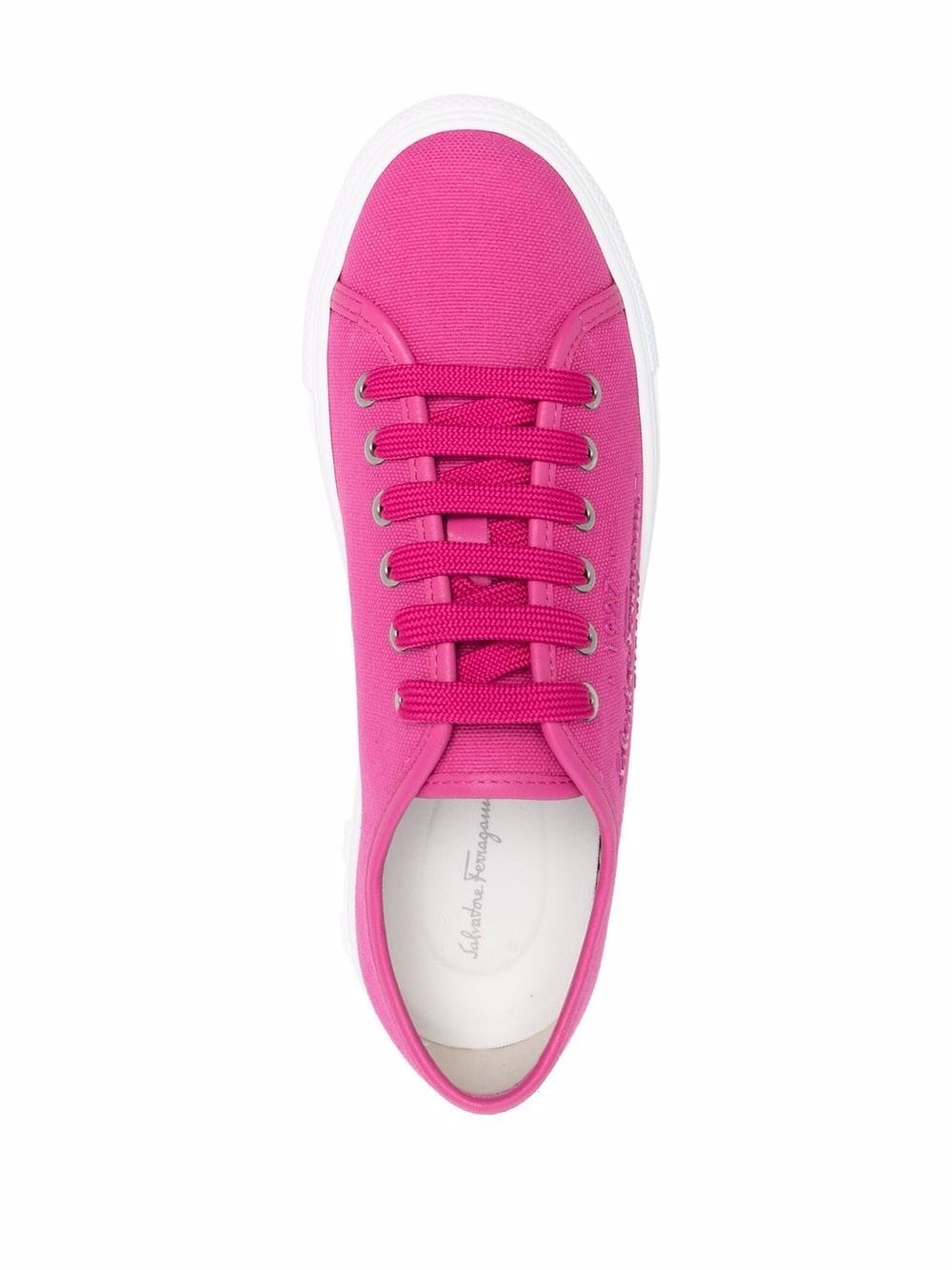 logo-embossed low-top sneakers - 4