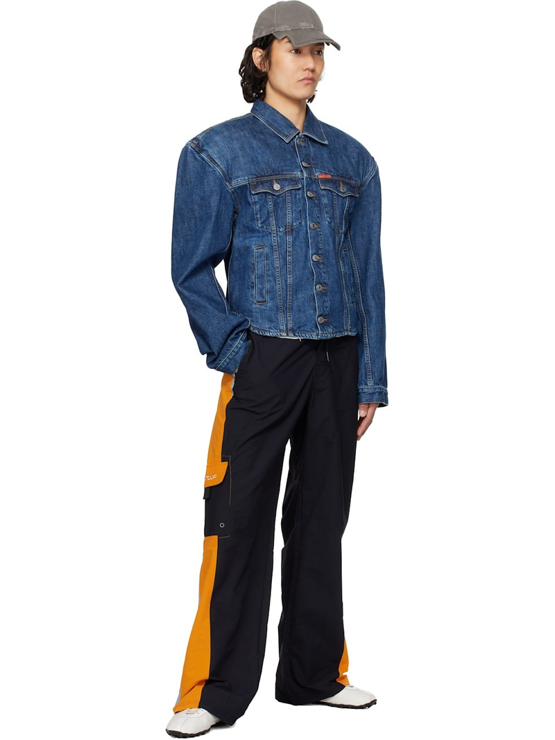 Martine Rose Black & Orange Board Short Sweatpants outlook