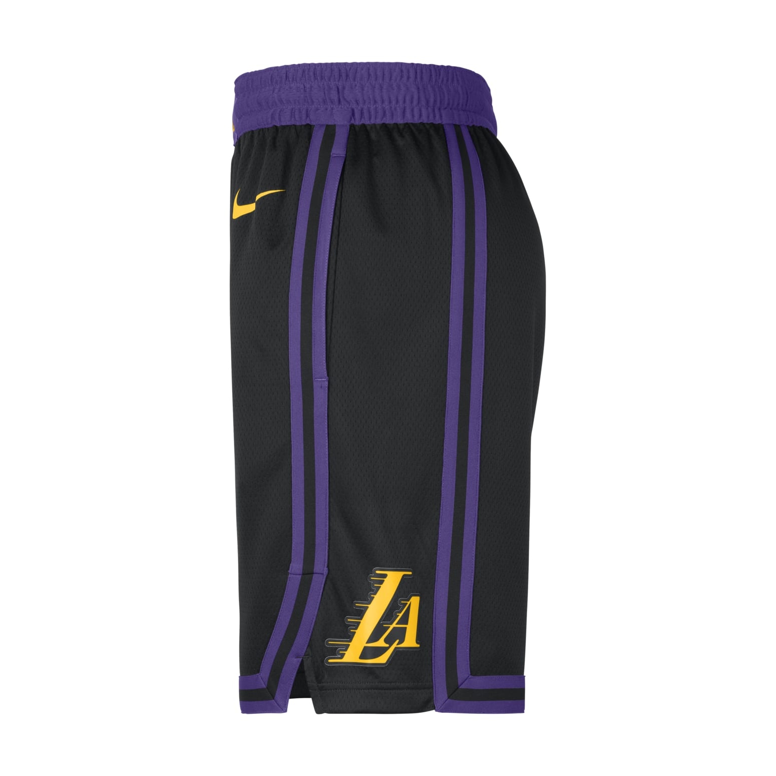 Nike Dri-FIT NBA Los Angeles Lakers Swingman City Edition Shorts 'Black Purple' DX8706-010 - 3
