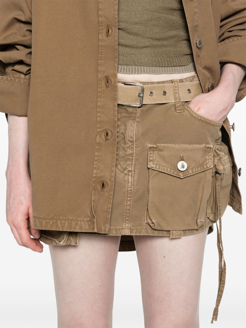Fay denim cargo miniskirt - 5