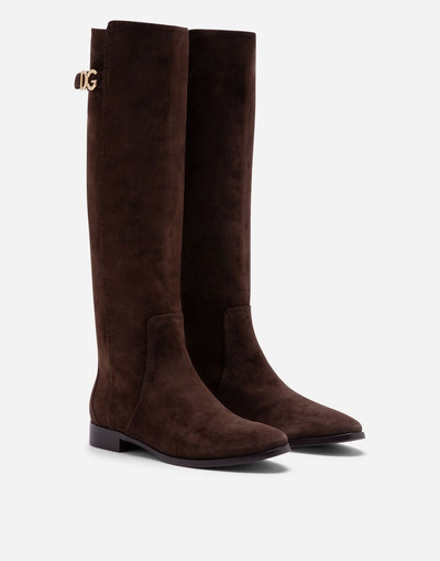 Dolce & Gabbana Suede boots with DG logo outlook