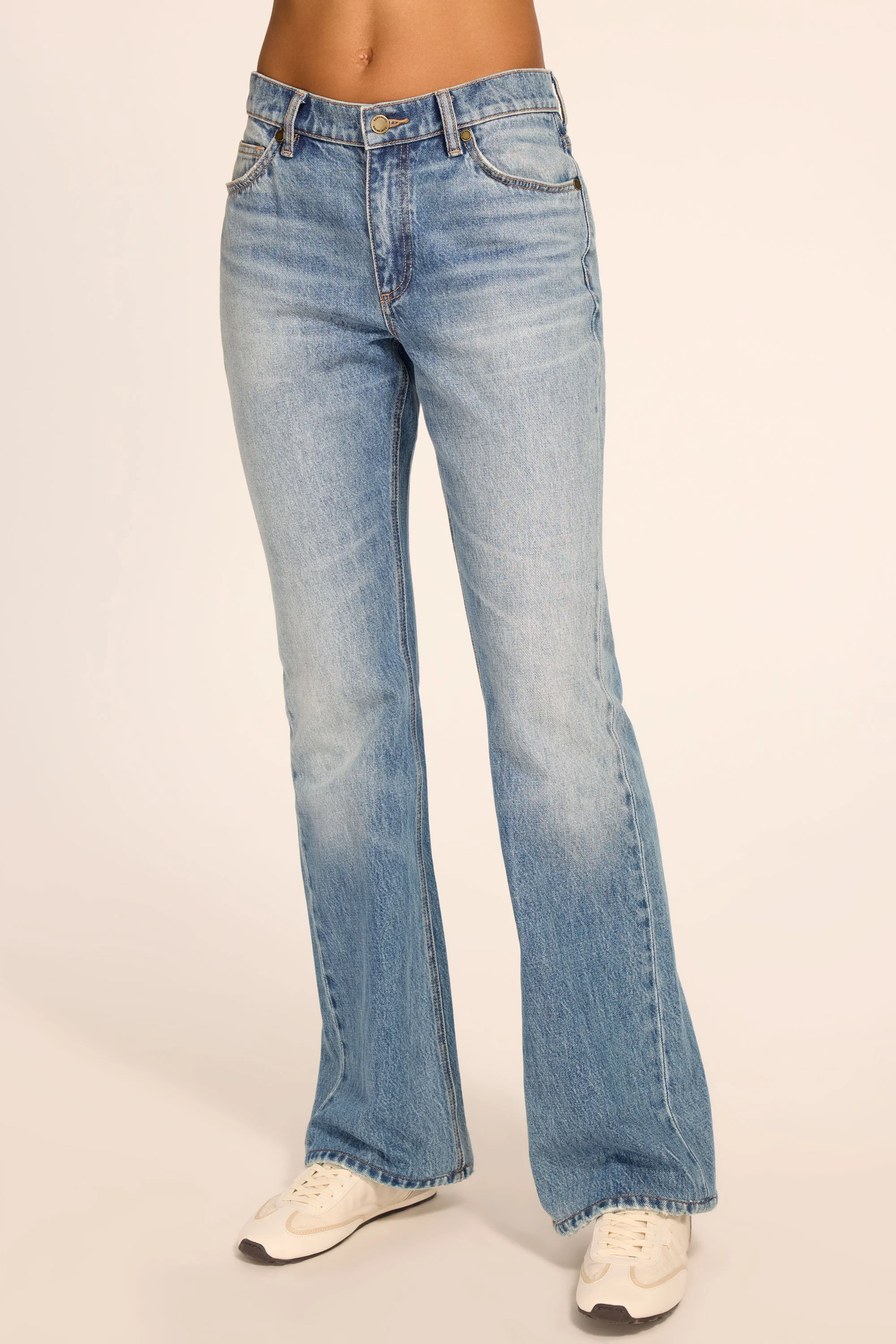 Carla Mid Rise Flare Jean - 1
