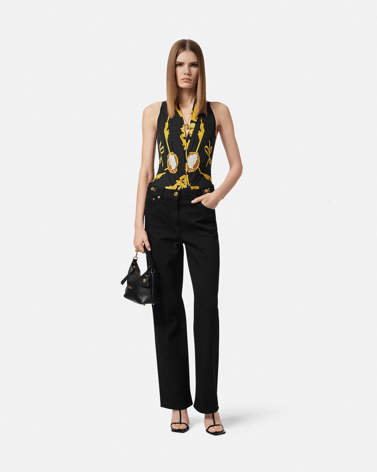 Cameo Silk Draped Bodysuit - 2