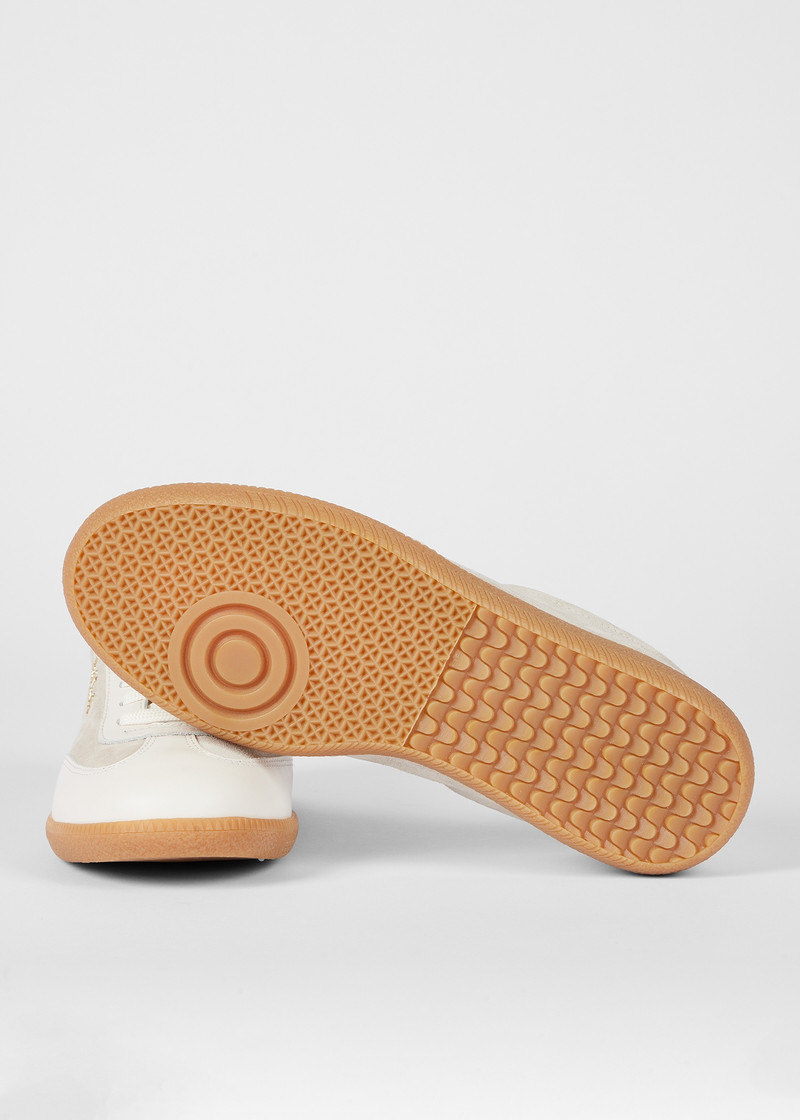 Women's Ecru Leather 'Como' Trainers 4