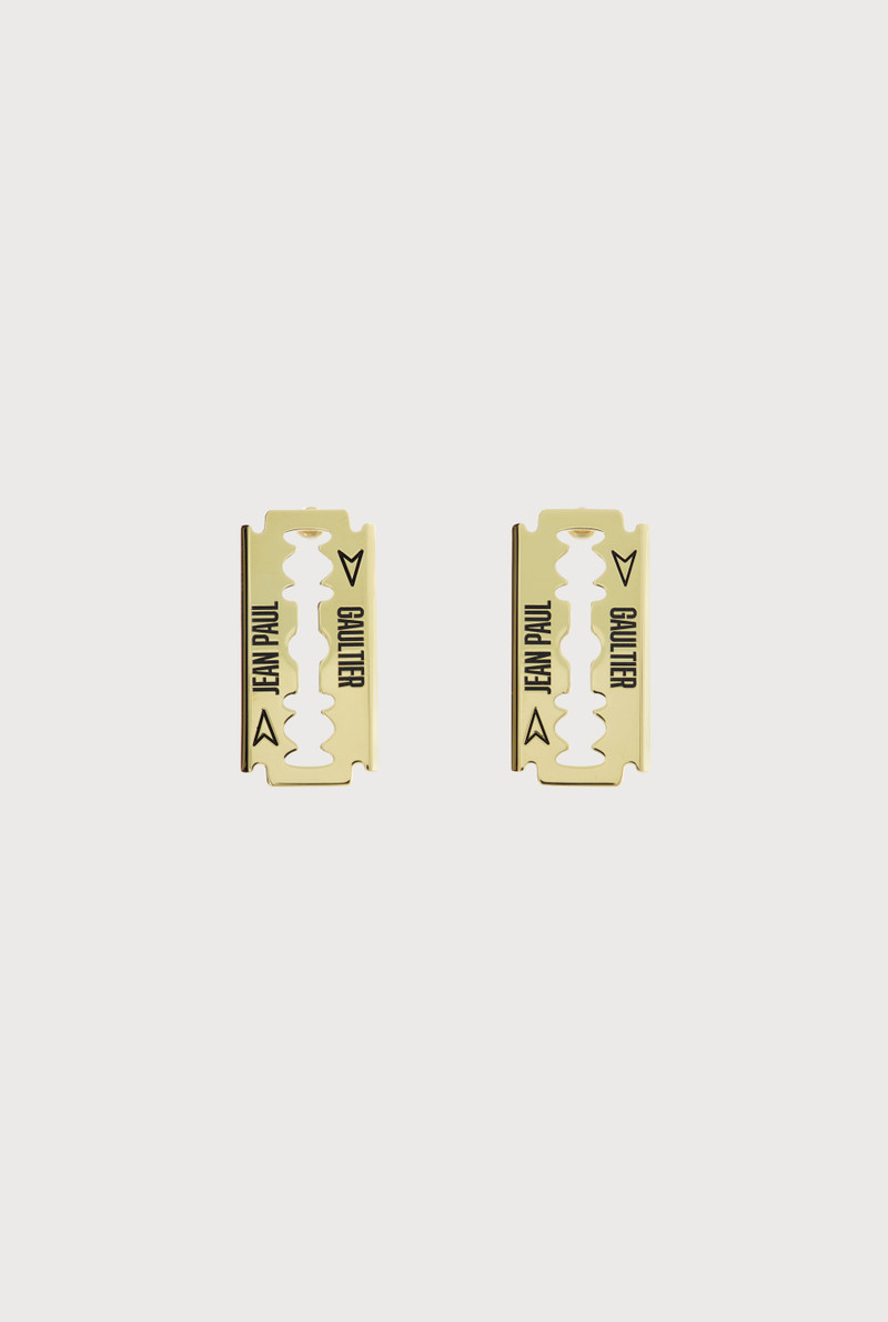 THE GOLD-TONE RAZOR BLADE EARRING 1