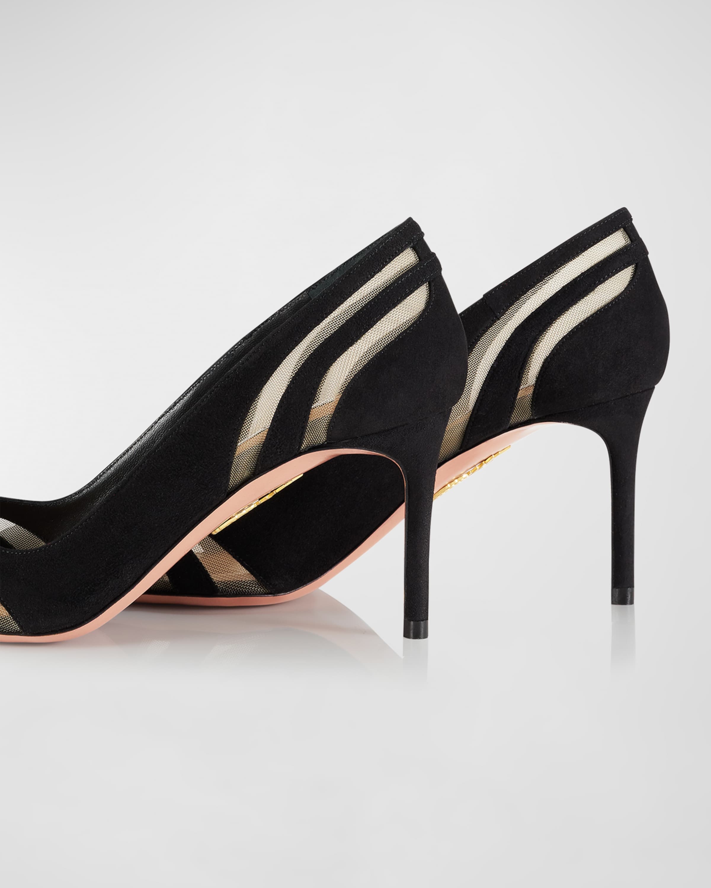 The Spy Suede Mesh Pumps - 4