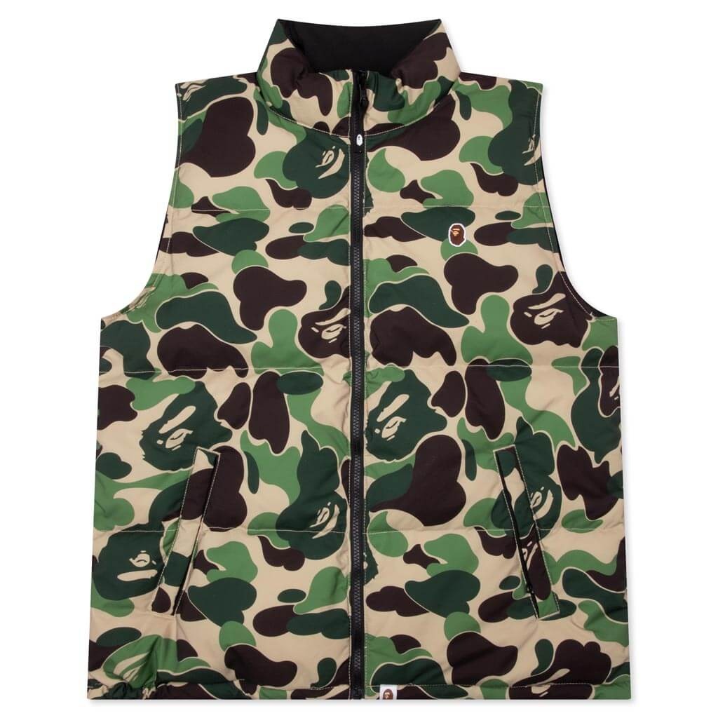 ABC CAMO REVERSIBLE DOWN VEST - GREEN - 1