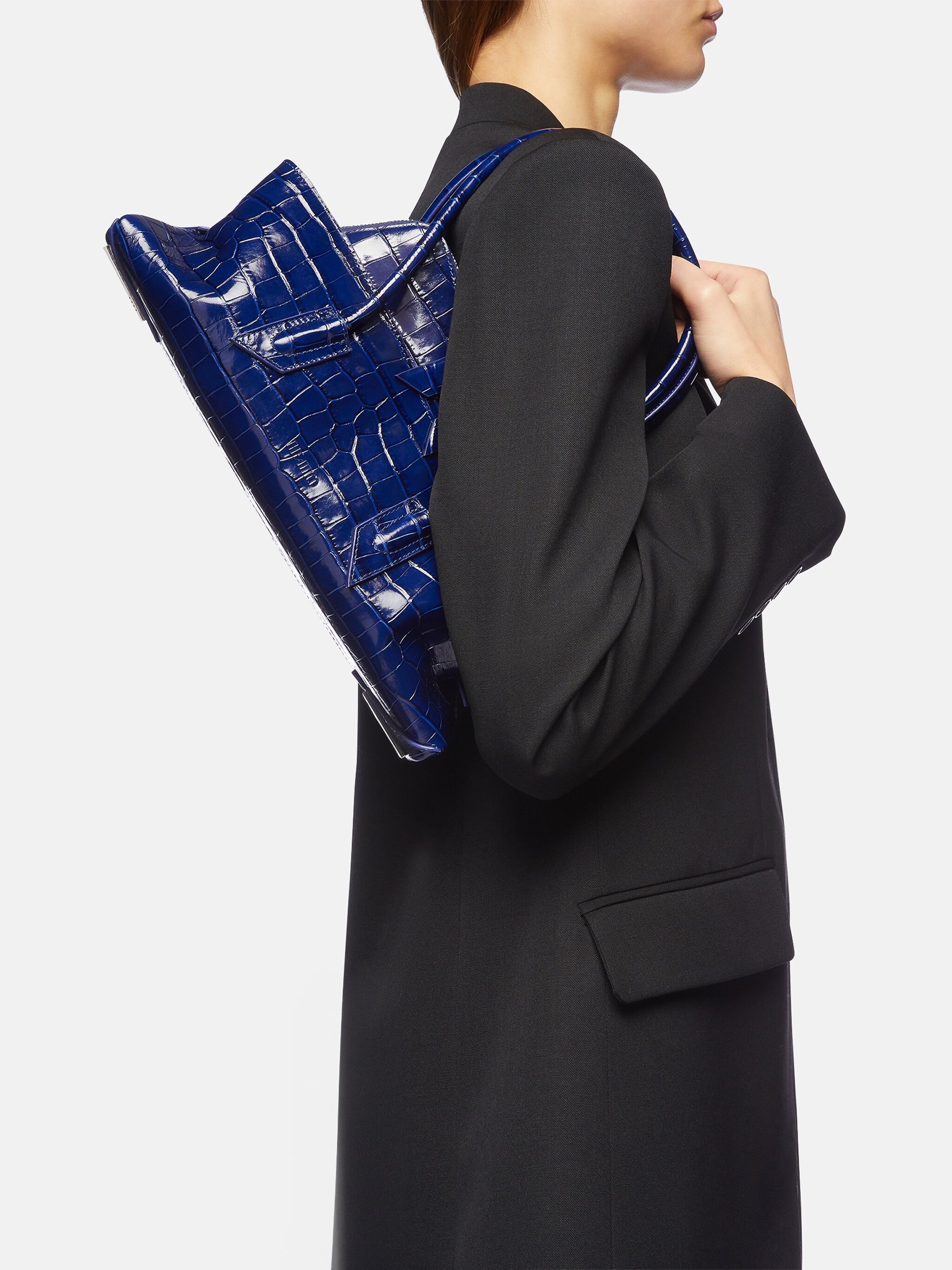''LA PASSEGGIATA SMALL'' ELECTRIC BLUE TOP HANDLE - 2