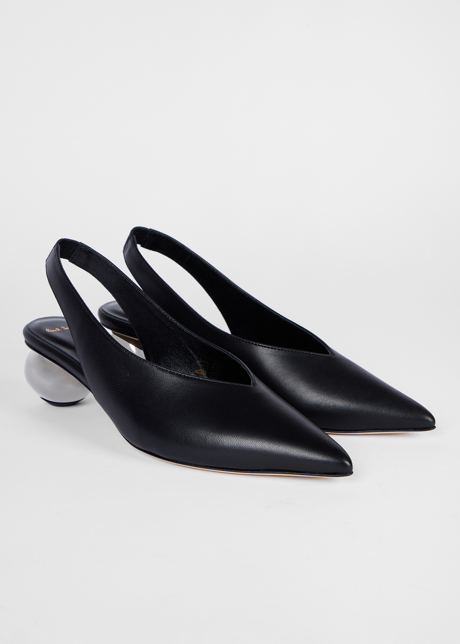 Women's Black 'Elfin' Slingback Ball Heels - 3