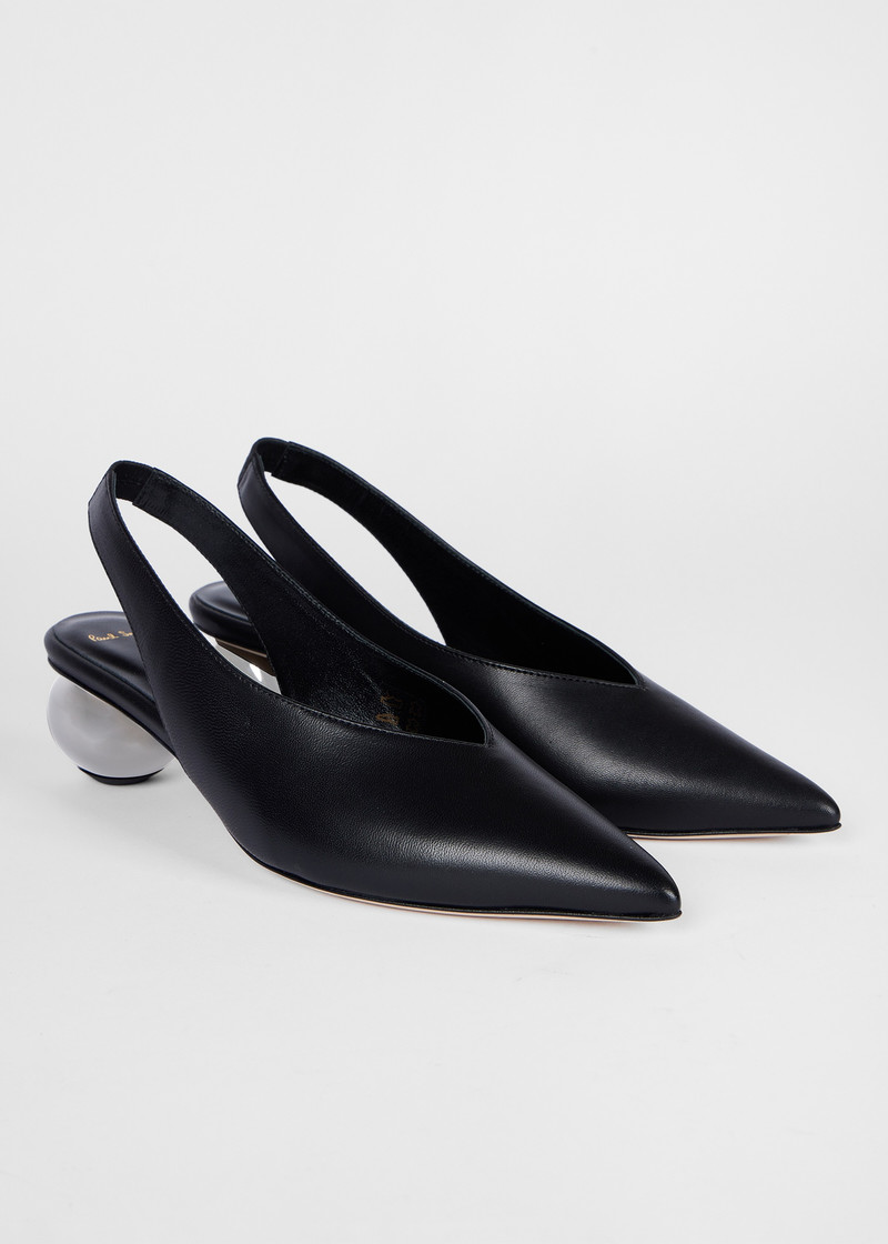 Women's Black 'Elfin' Slingback Ball Heels 3
