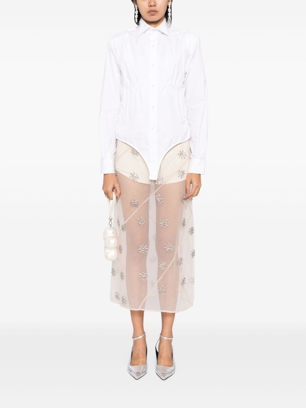 crystal-embellished skirt - 2