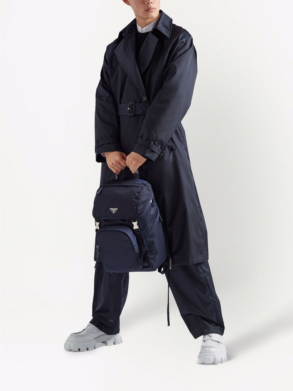 Re-Nylon triangle logo backpack - 2