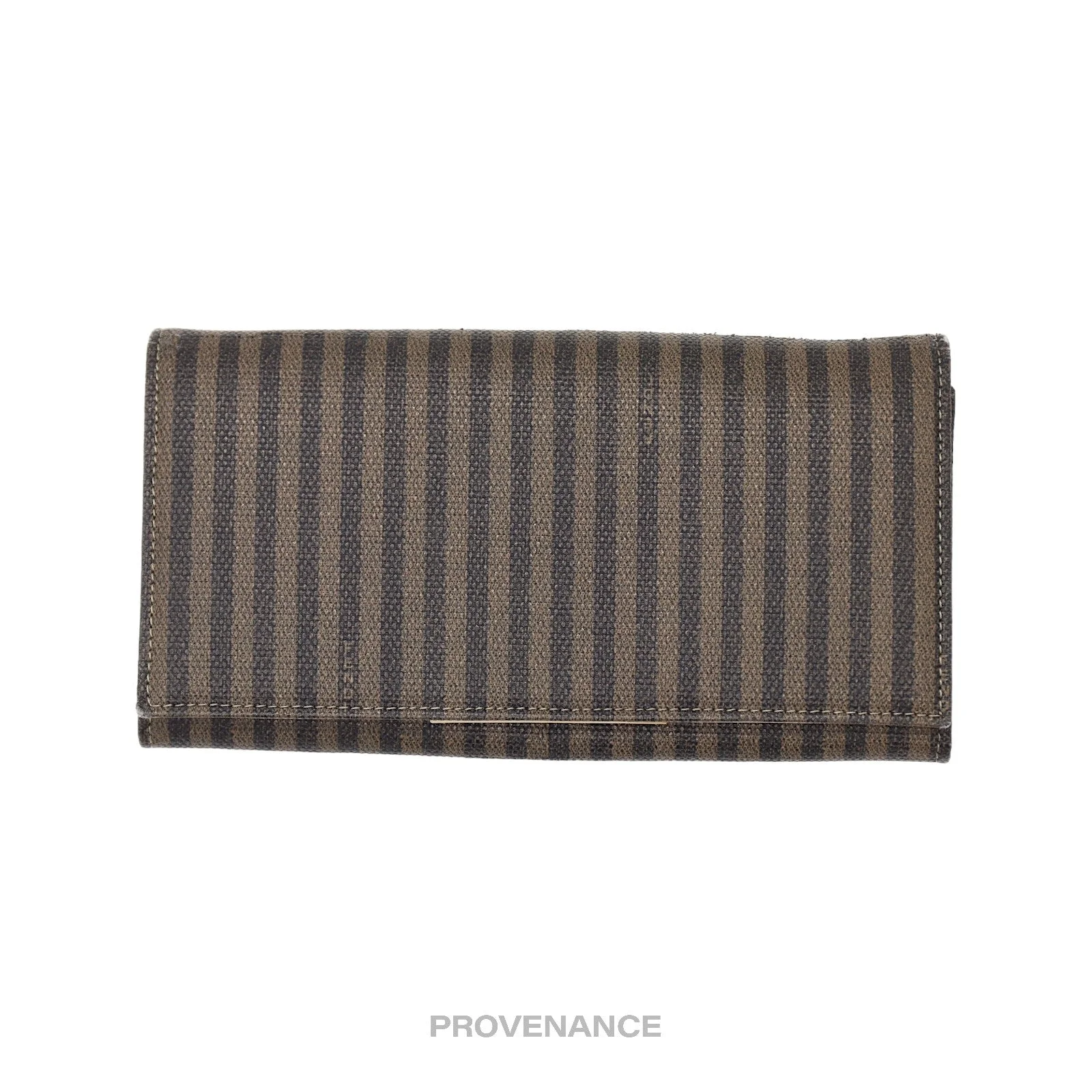 Fendi Snap Long Wallet - Striped Pequin - 1