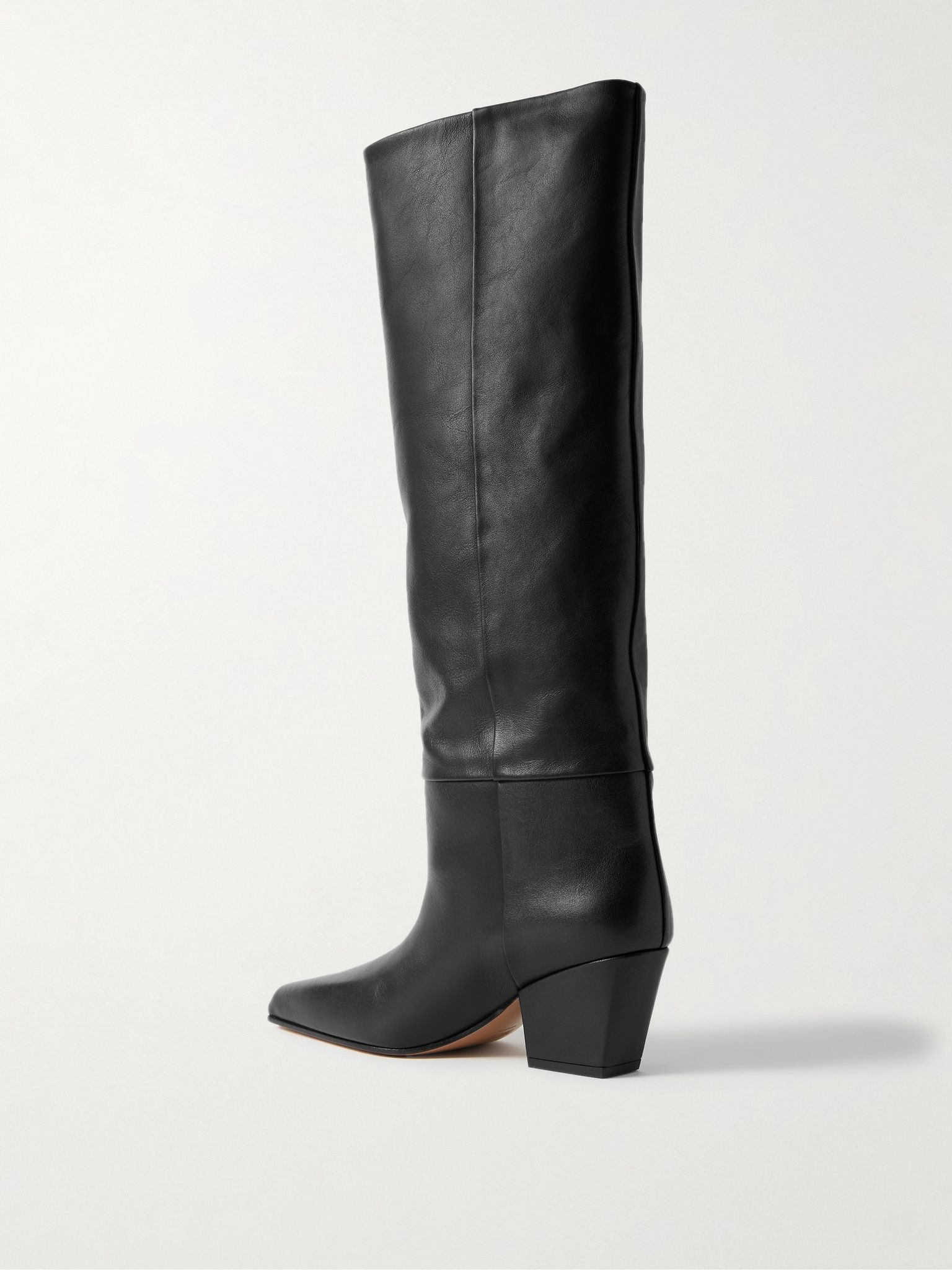Jane leather knee boots Black - 3