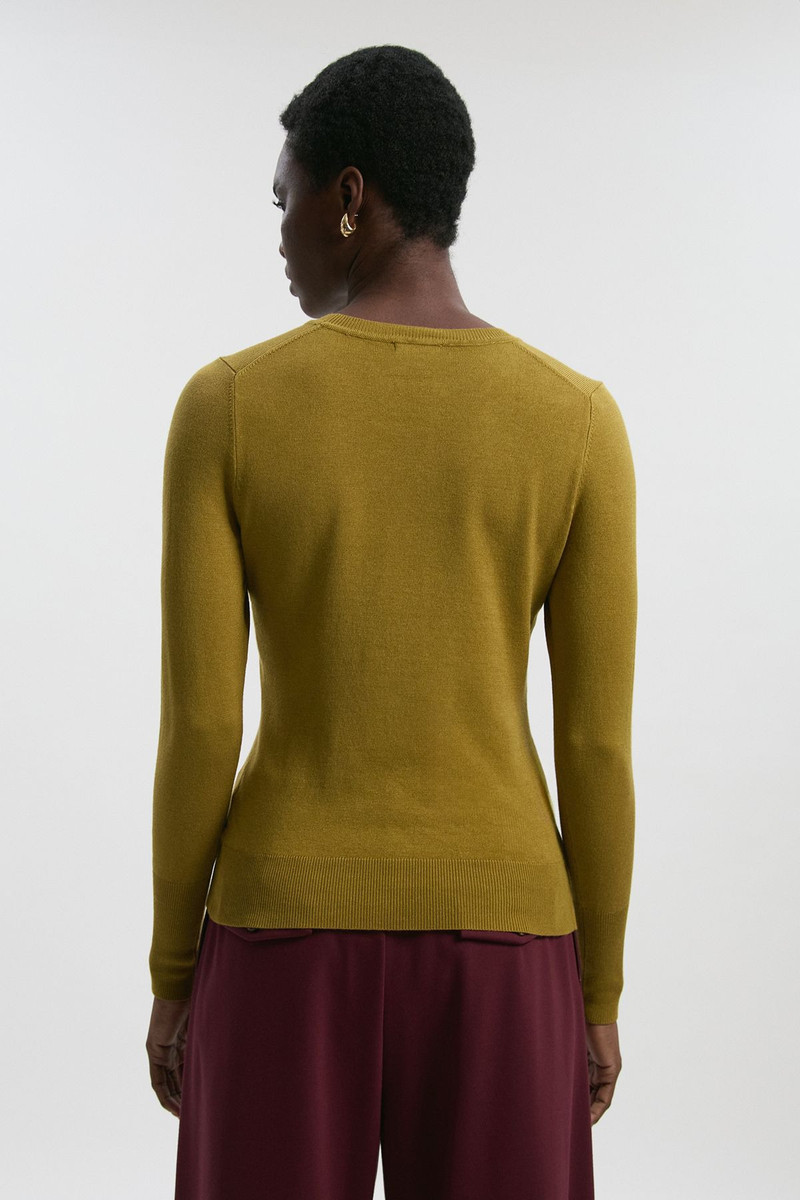 Viscose Blend Knitted Crew Neck Jumper 5
