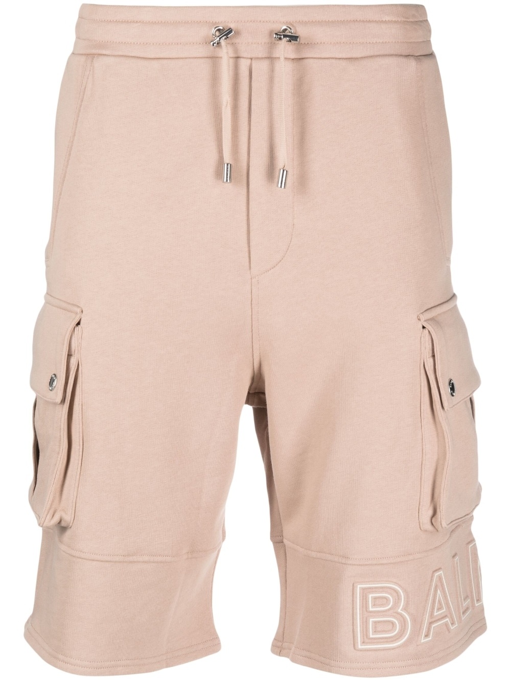 embossed-logo cotton bermuda shorts - 1