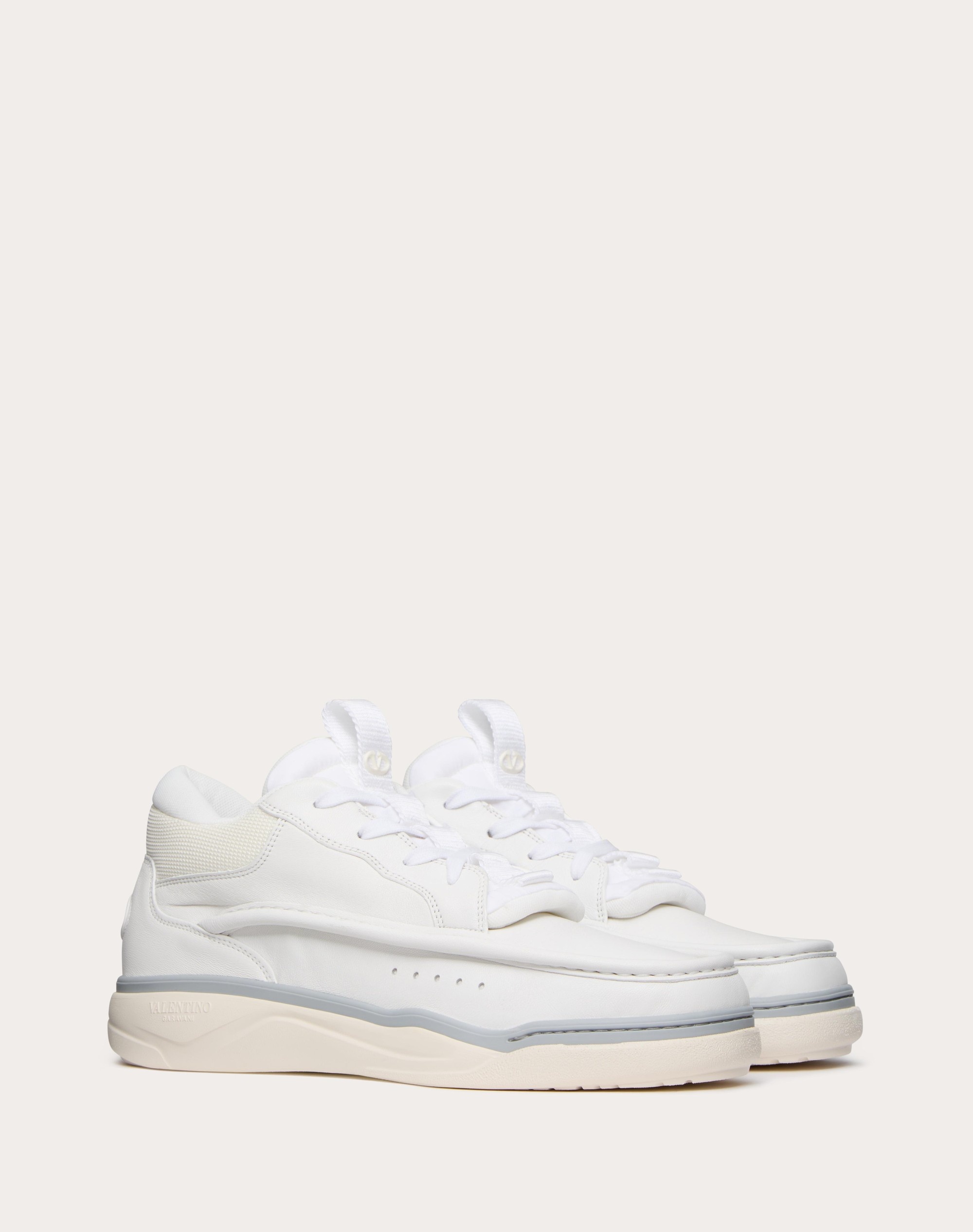 CALFSKIN LEATHER MID-TOP RUNBOOT SNEAKER - 2