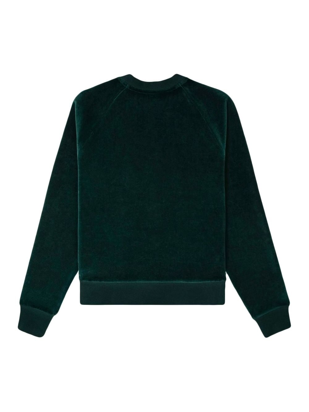 logo-embroidered velour sweatshirt - 2