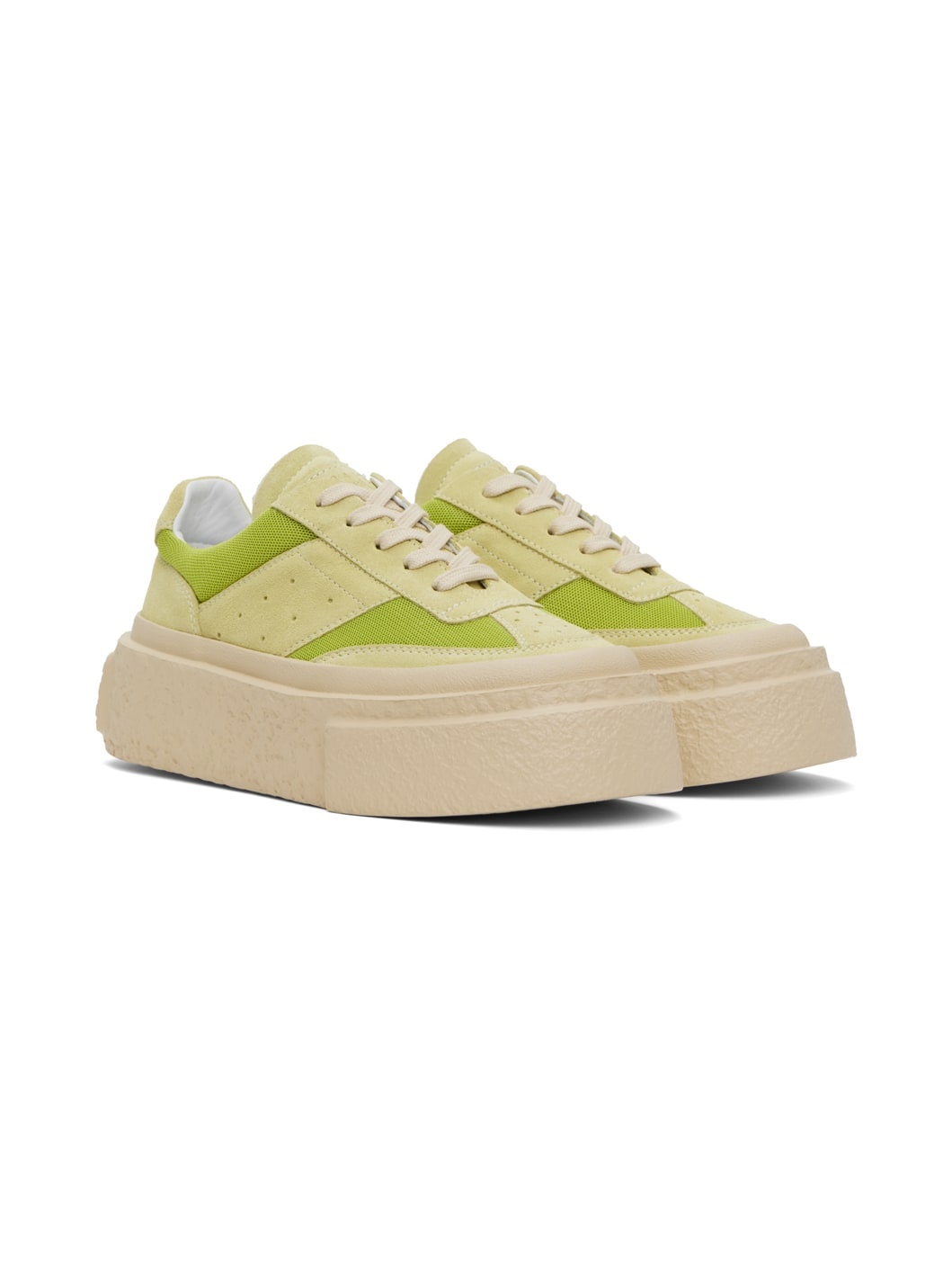 Green Crosta London & Mesh Sneakers - 4