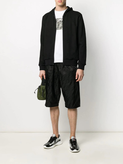 FENDI striped FF bermuda shorts outlook