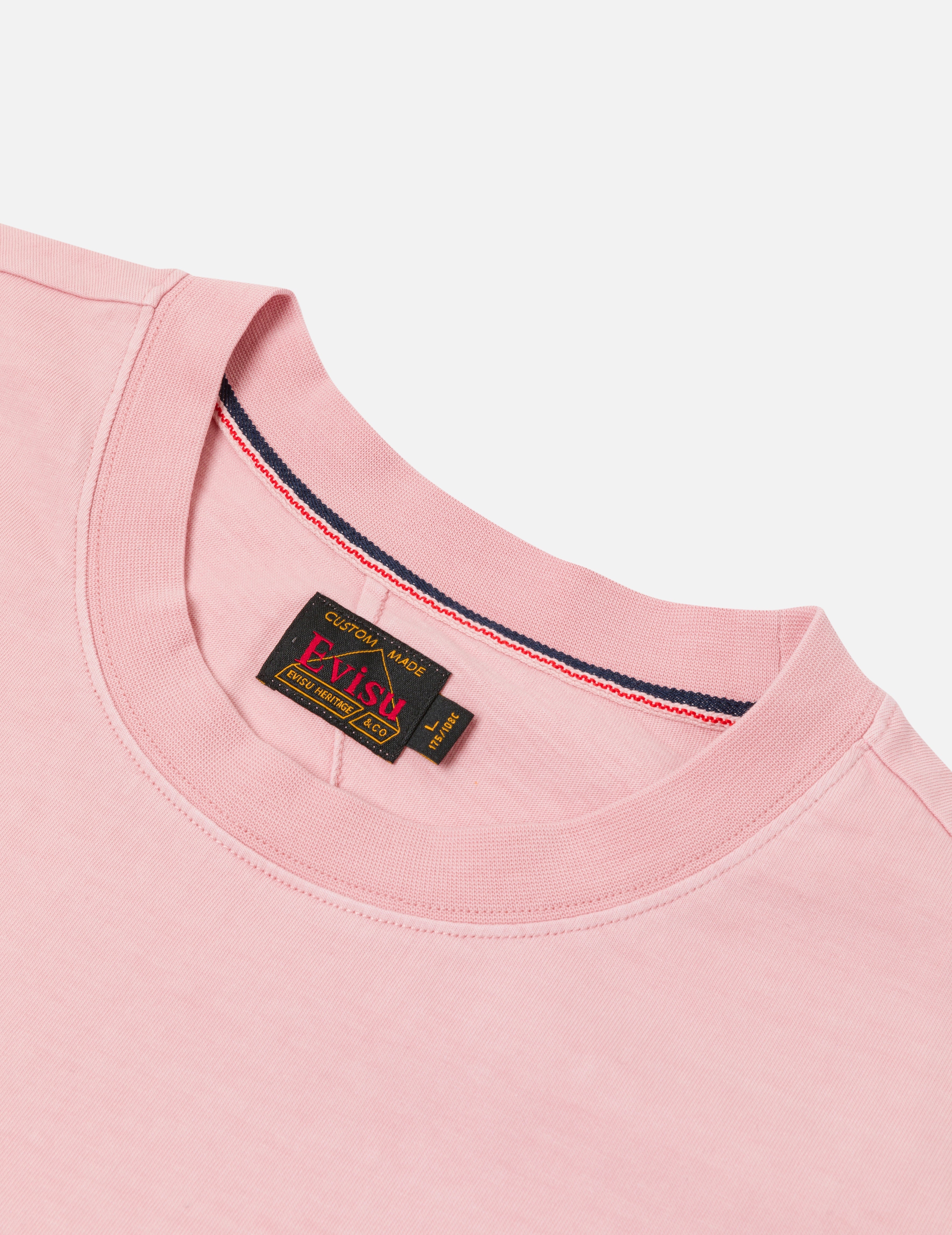 Seagull Embroidery Stitching Pocket Relax Fit T-Shirt - 6