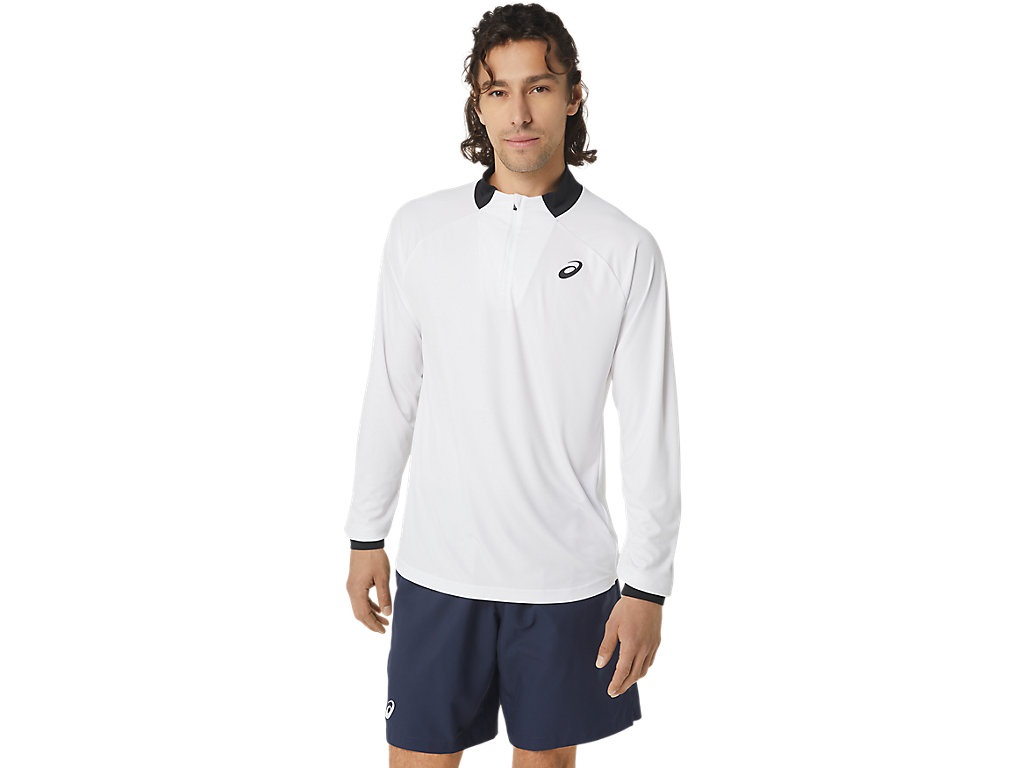 MEN'S COURT LONG SLEEVE 1/2 ZIP TOP - 1