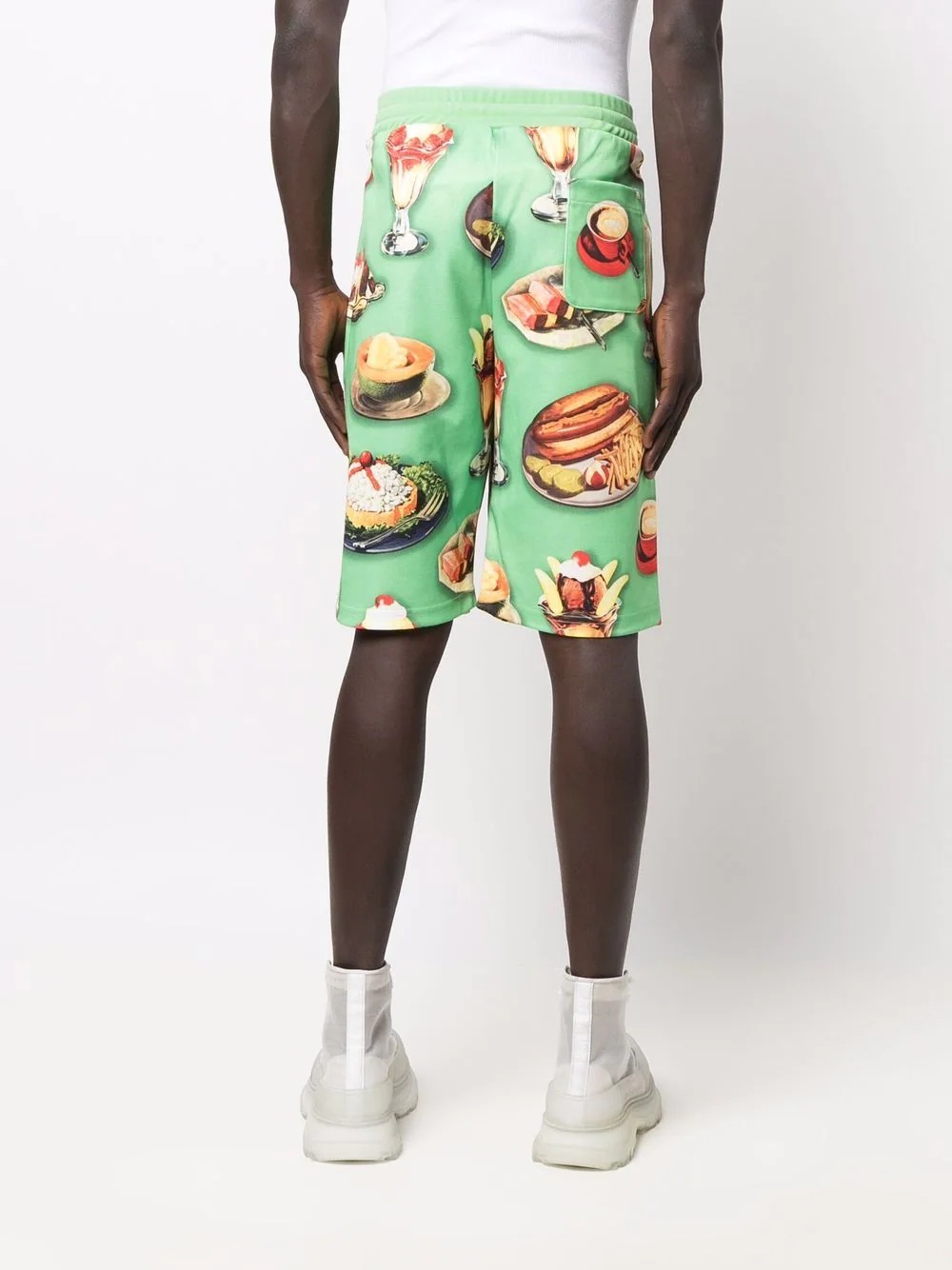 food-print track shorts - 4