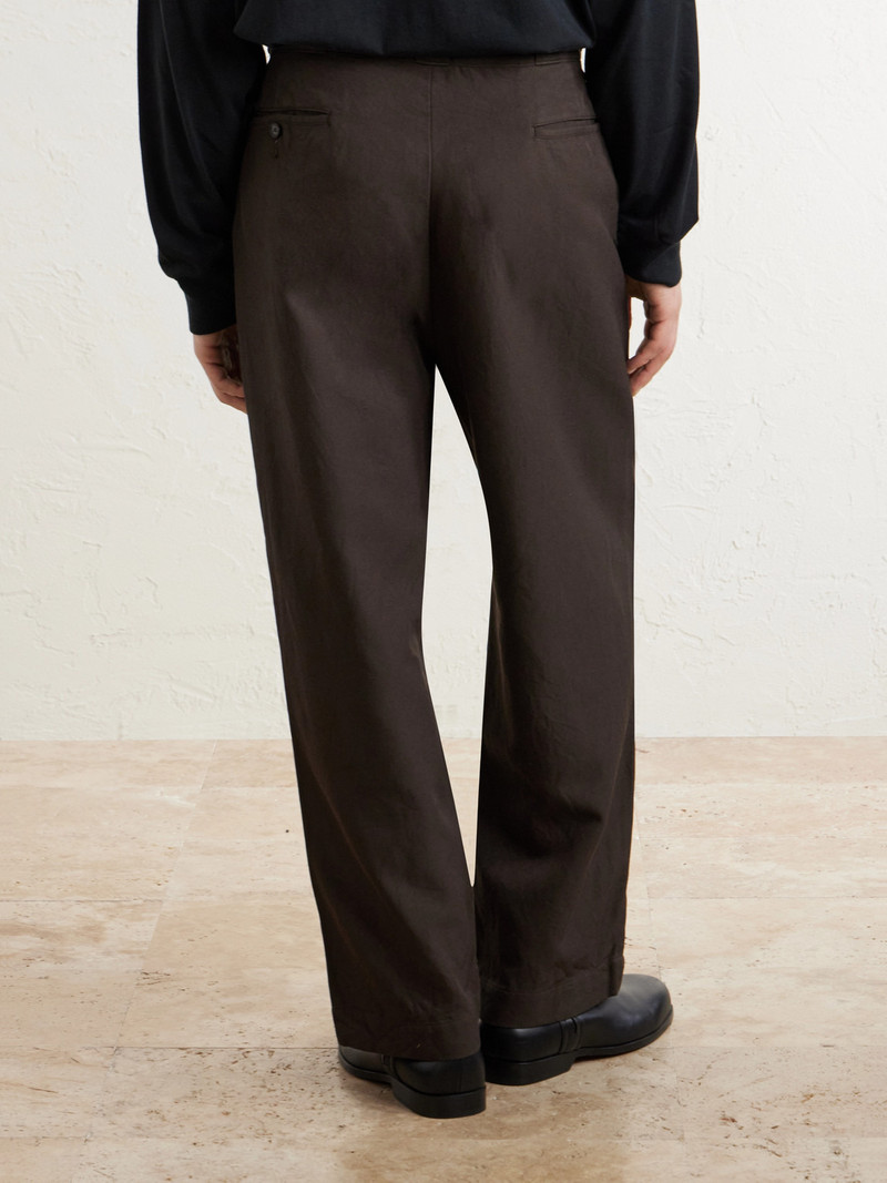 Straight-Leg Cotton and Silk-Blend Trousers 4