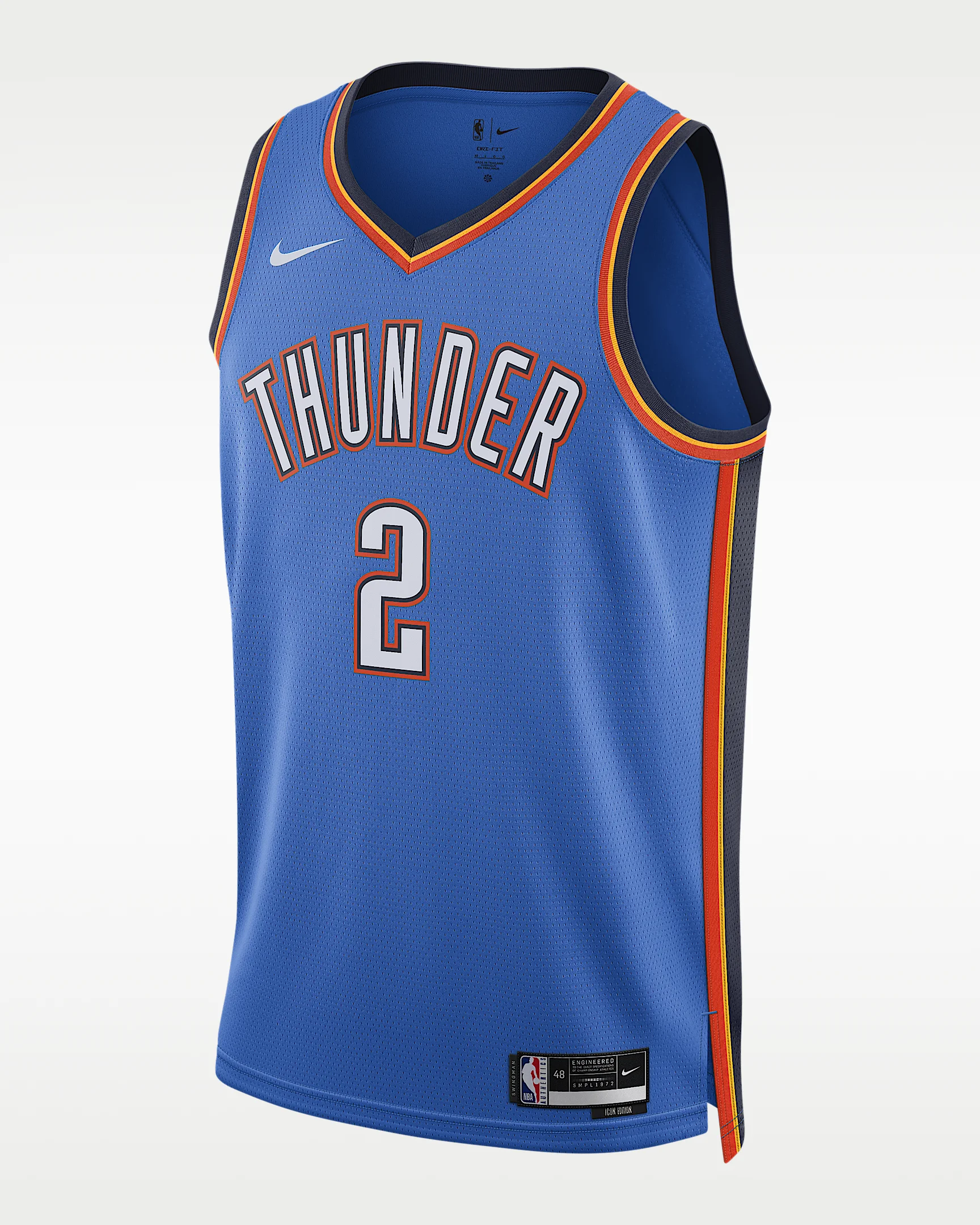 Oklahoma City Thunder Icon Edition 2022/23 Nike Men's Dri-FIT NBA Swingman Jersey - 1